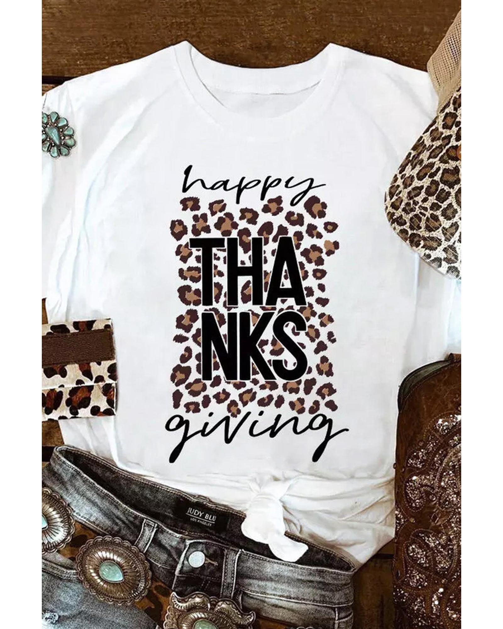 Azura Exchange Leopard Print Graphic T-Shirt - S