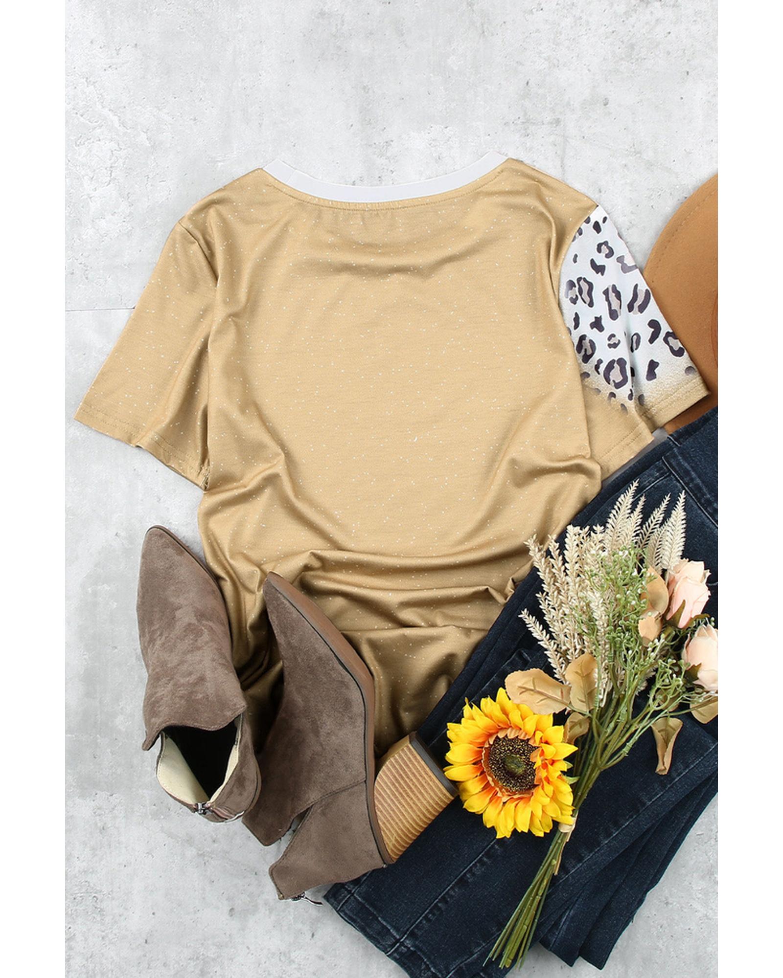 Azura Exchange Leopard Short Sleeve T Shirt - S