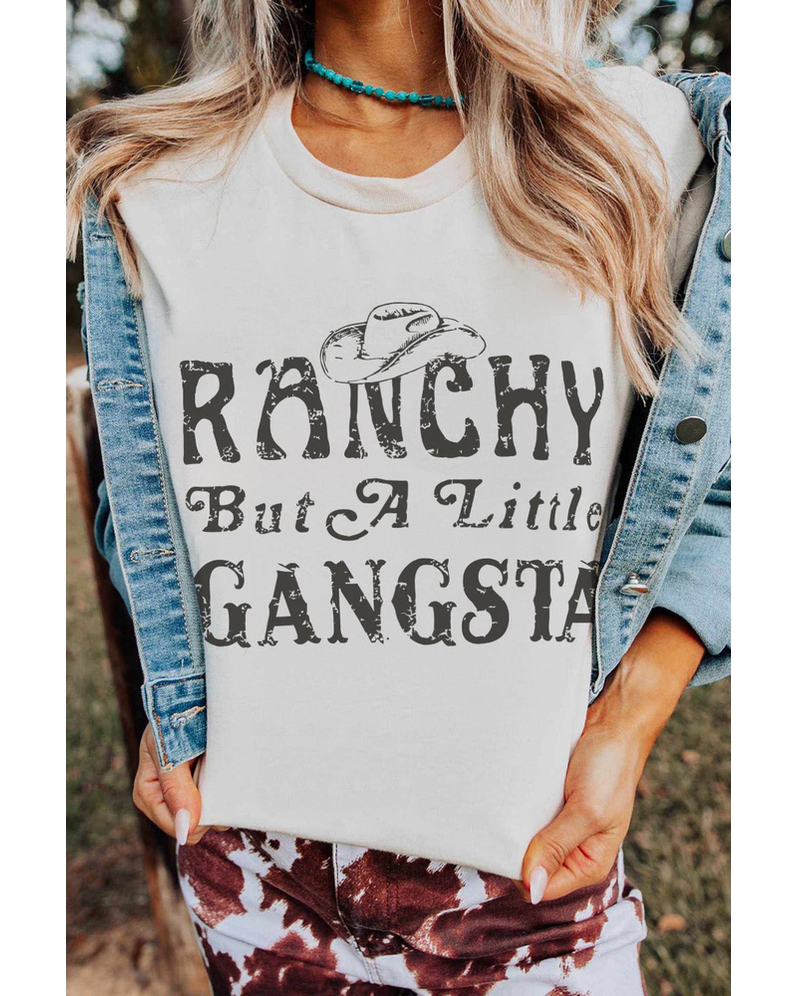 Azura Exchange Slogan Letter Print Short Sleeve T-Shirt - M