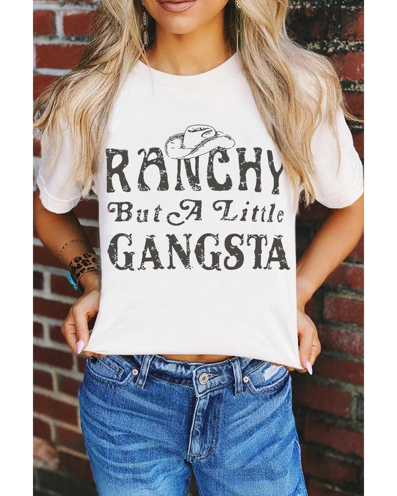 Azura Exchange Slogan Letter Print Short Sleeve T-Shirt - S