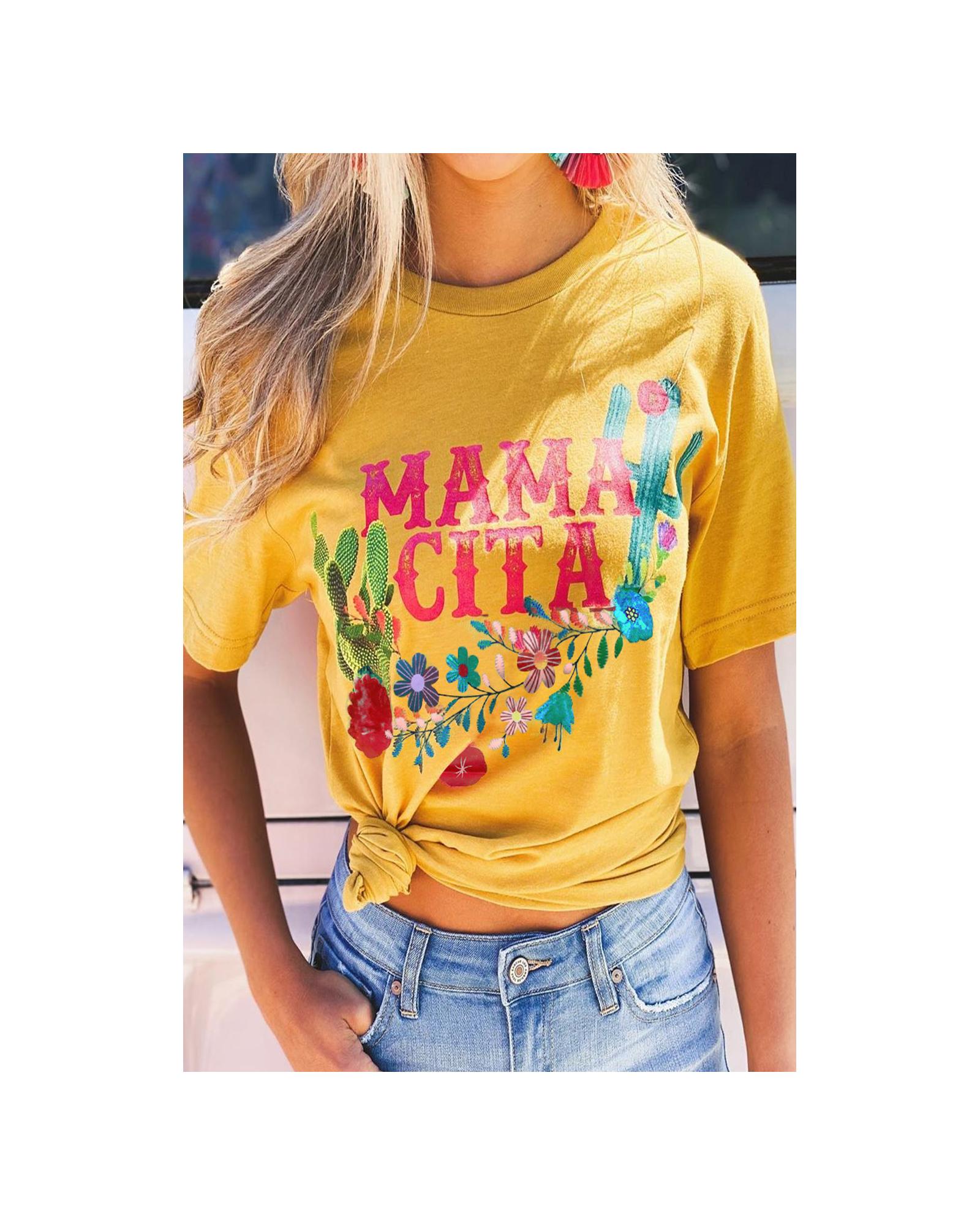 Azura Exchange Mamacita with Cactus Tee - M