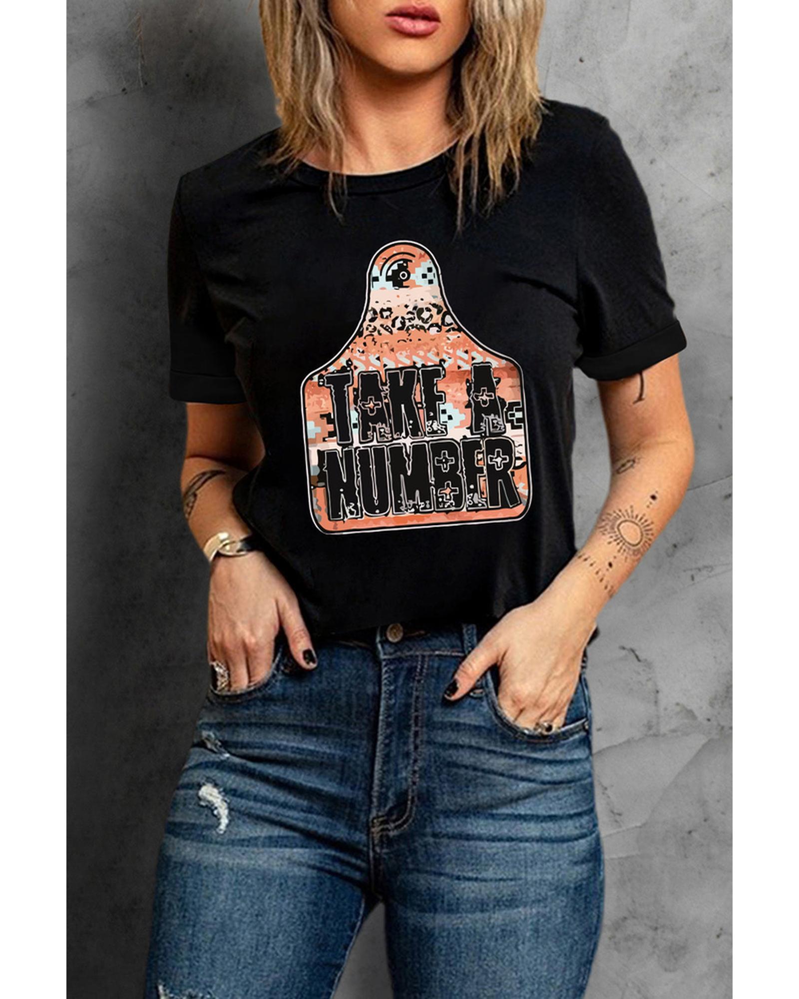 Azura Exchange Graphic Crew Neck Tee - S