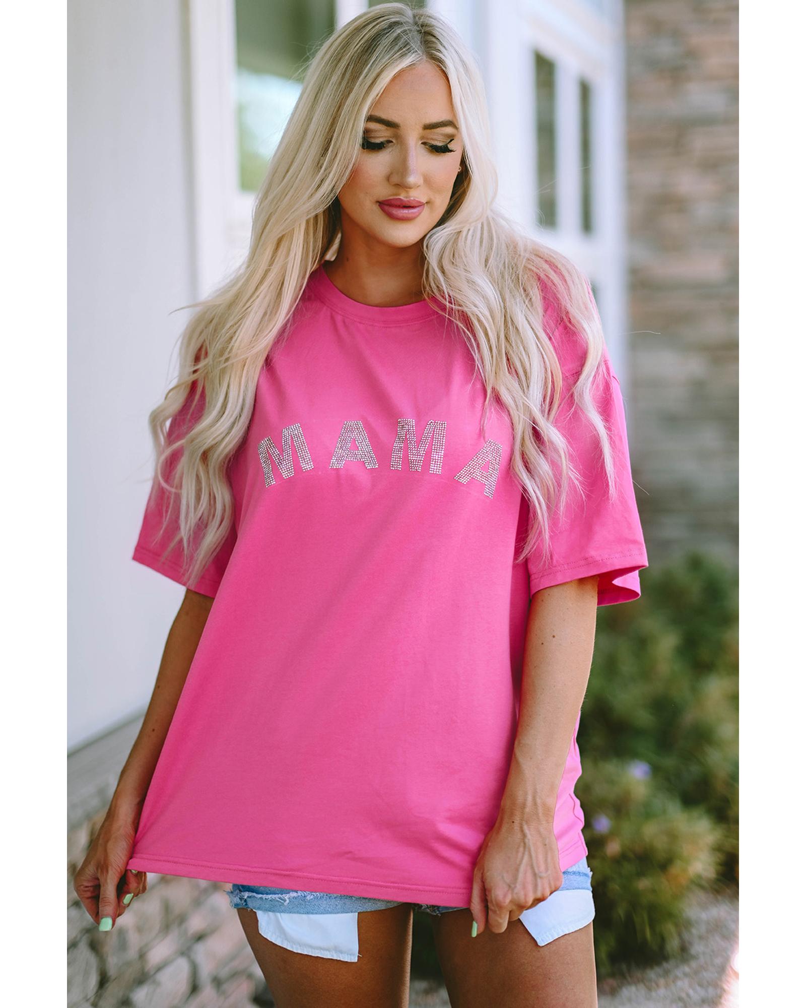 Azura Exchange MAMA Rhinestone Graphic T-Shirt - S