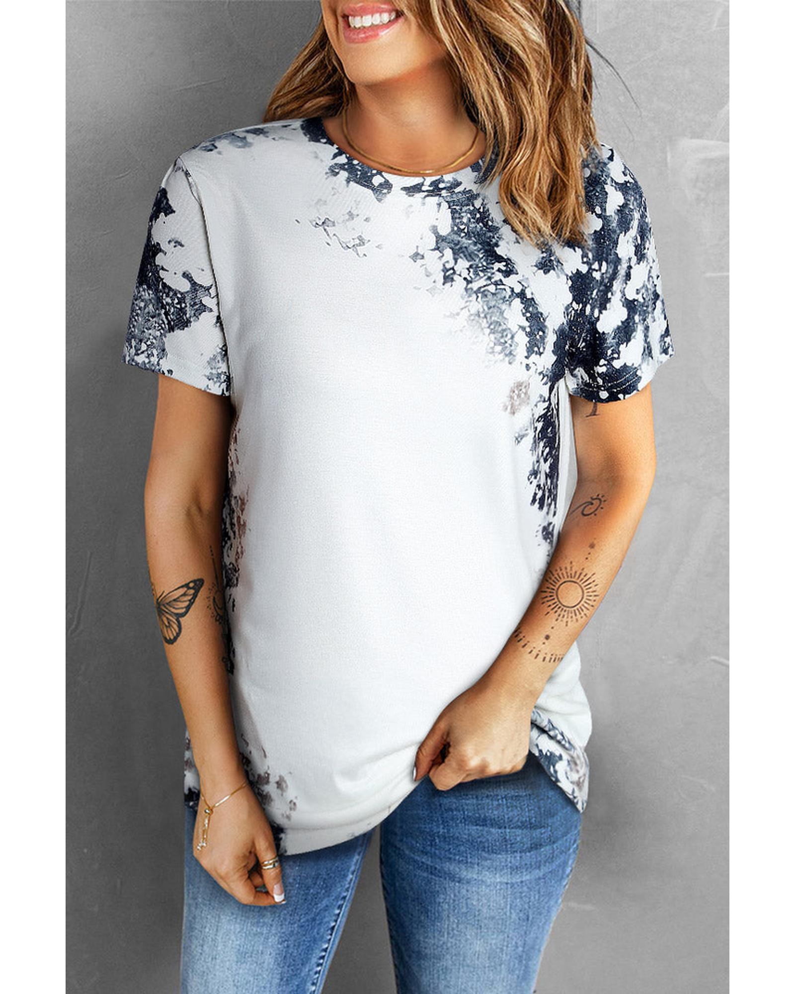 Azura Exchange Dyed Bleached T-Shirt - S