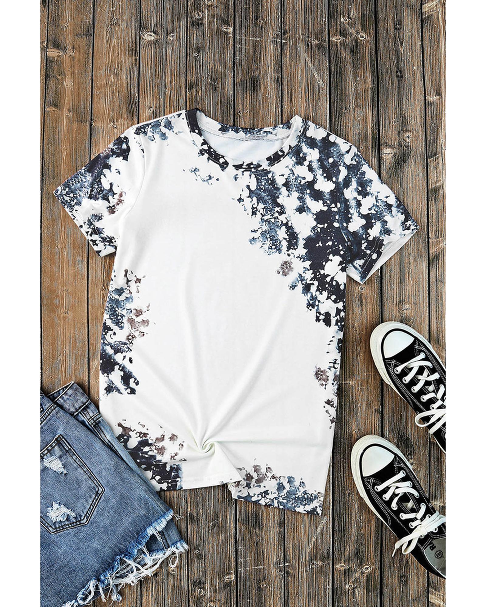 Azura Exchange Dyed Bleached T-Shirt - S