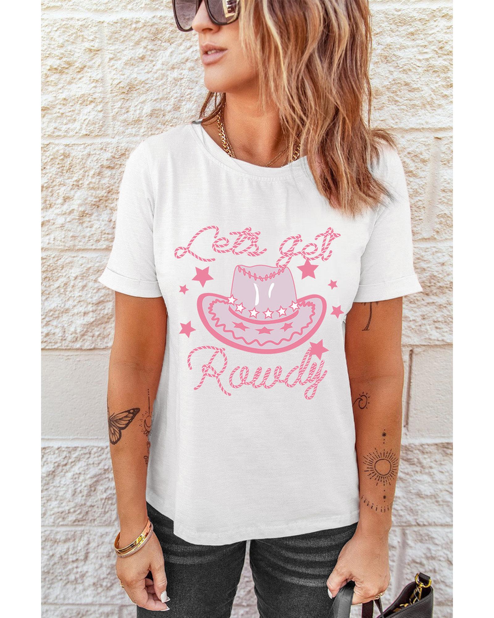 Azura Exchange Rowdy Star Print T-Shirt - S