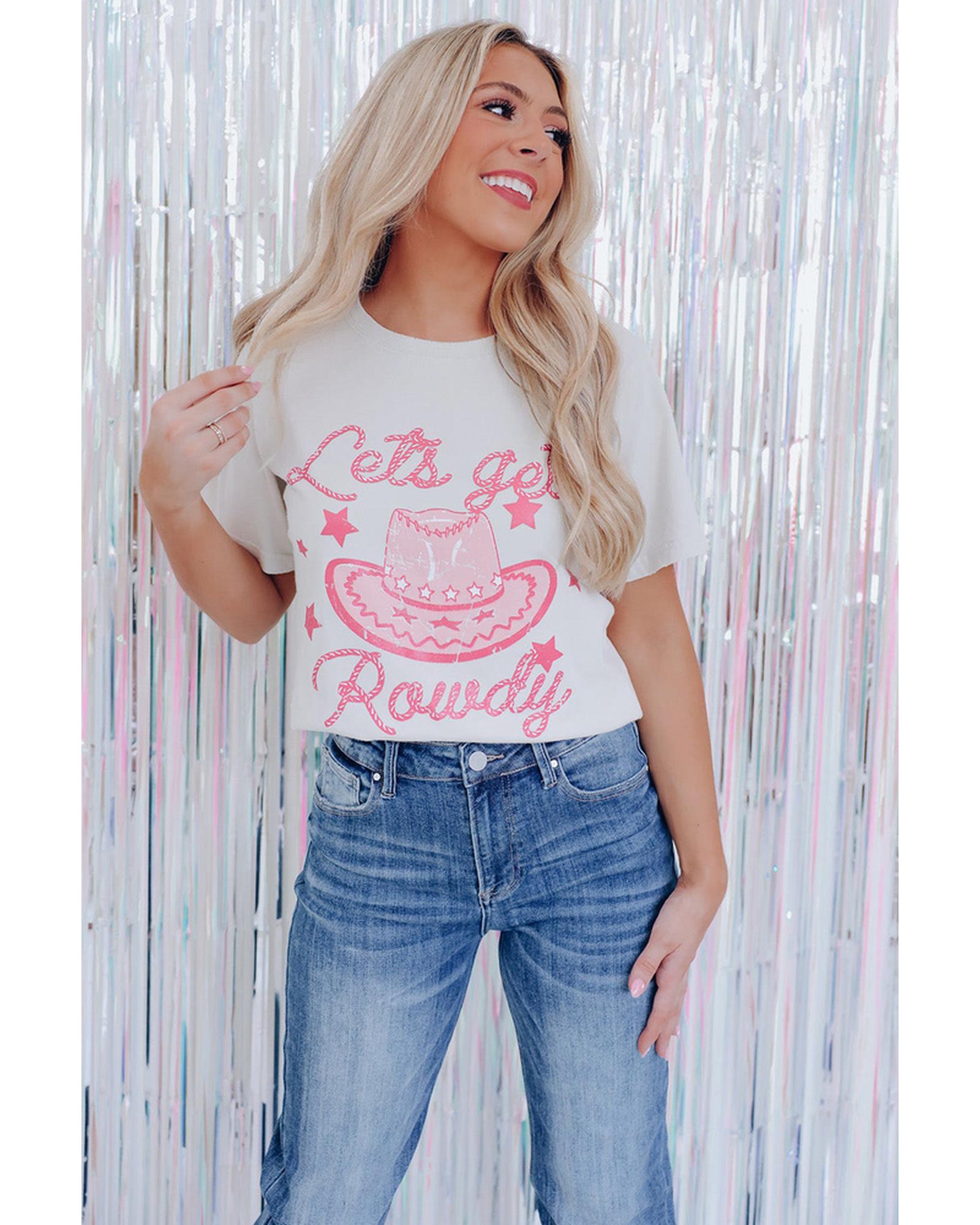 Azura Exchange Rowdy Star Print T-Shirt - S