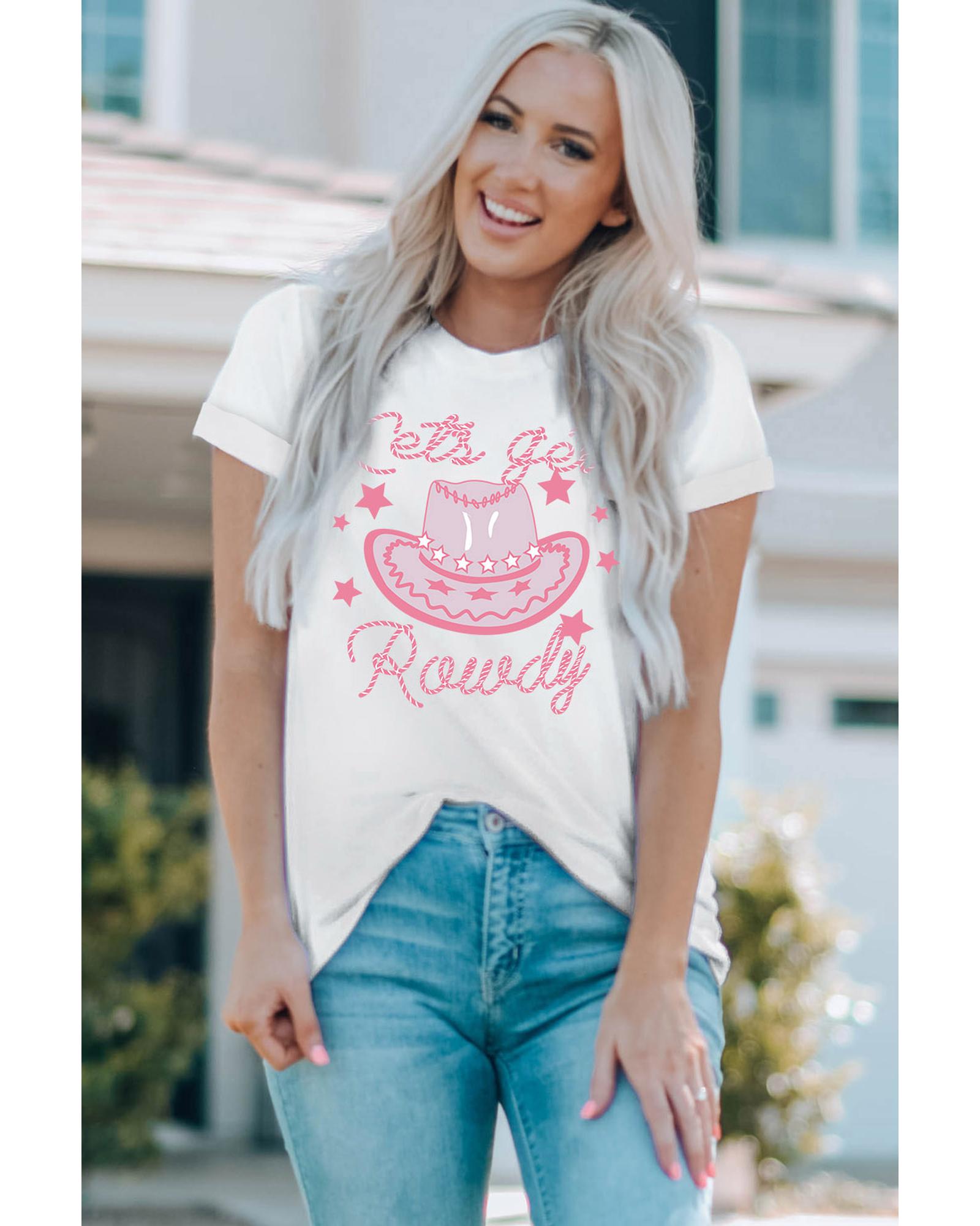 Azura Exchange Rowdy Star Print T-Shirt - S