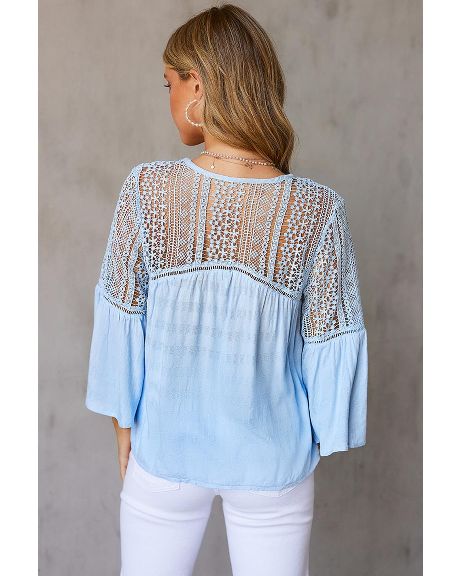Azura Exchange Du Jour Crochet Blouse - 2XL