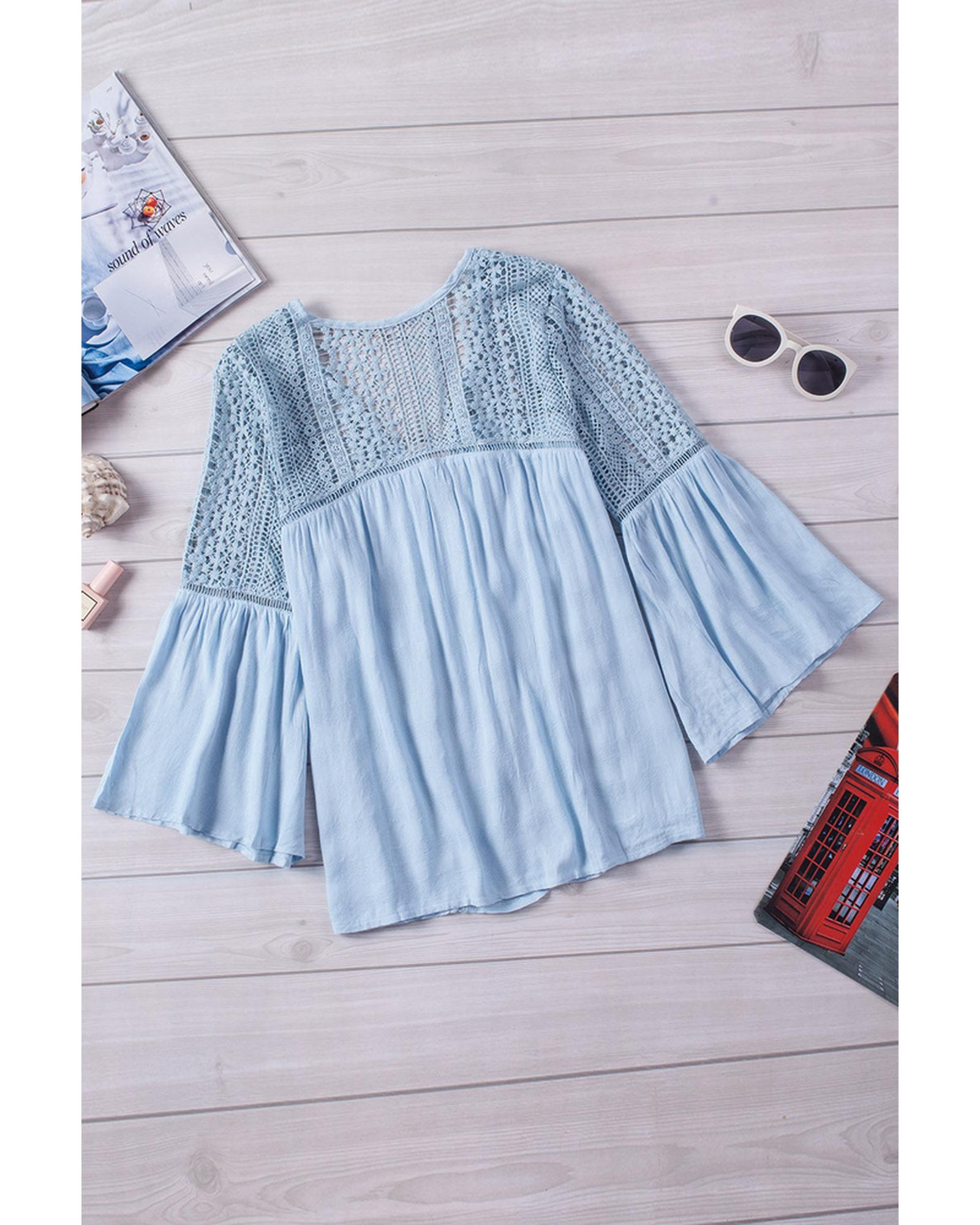 Azura Exchange Du Jour Crochet Blouse - 2XL