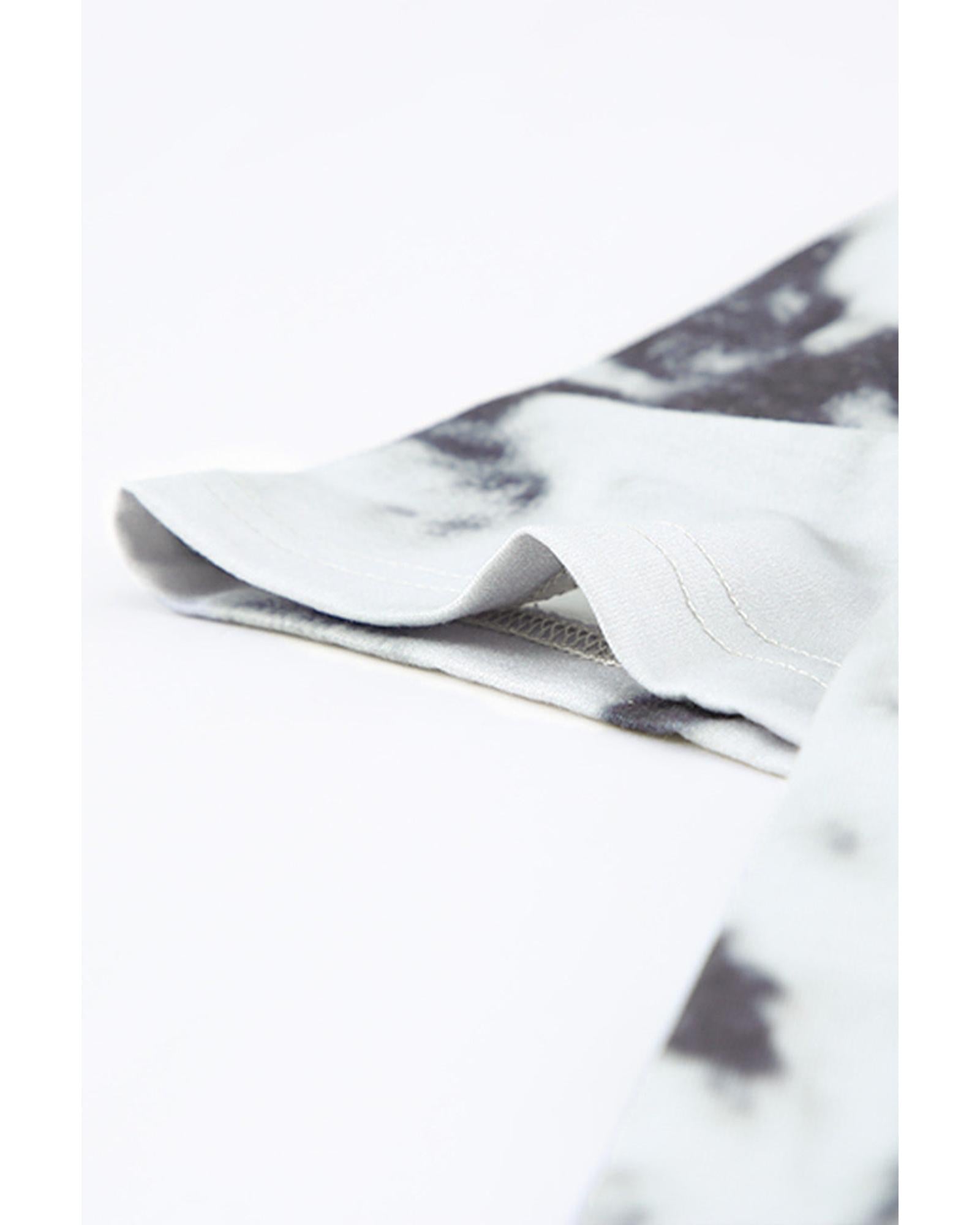 Azura Exchange V Neck Tie-dye T-shirt - L