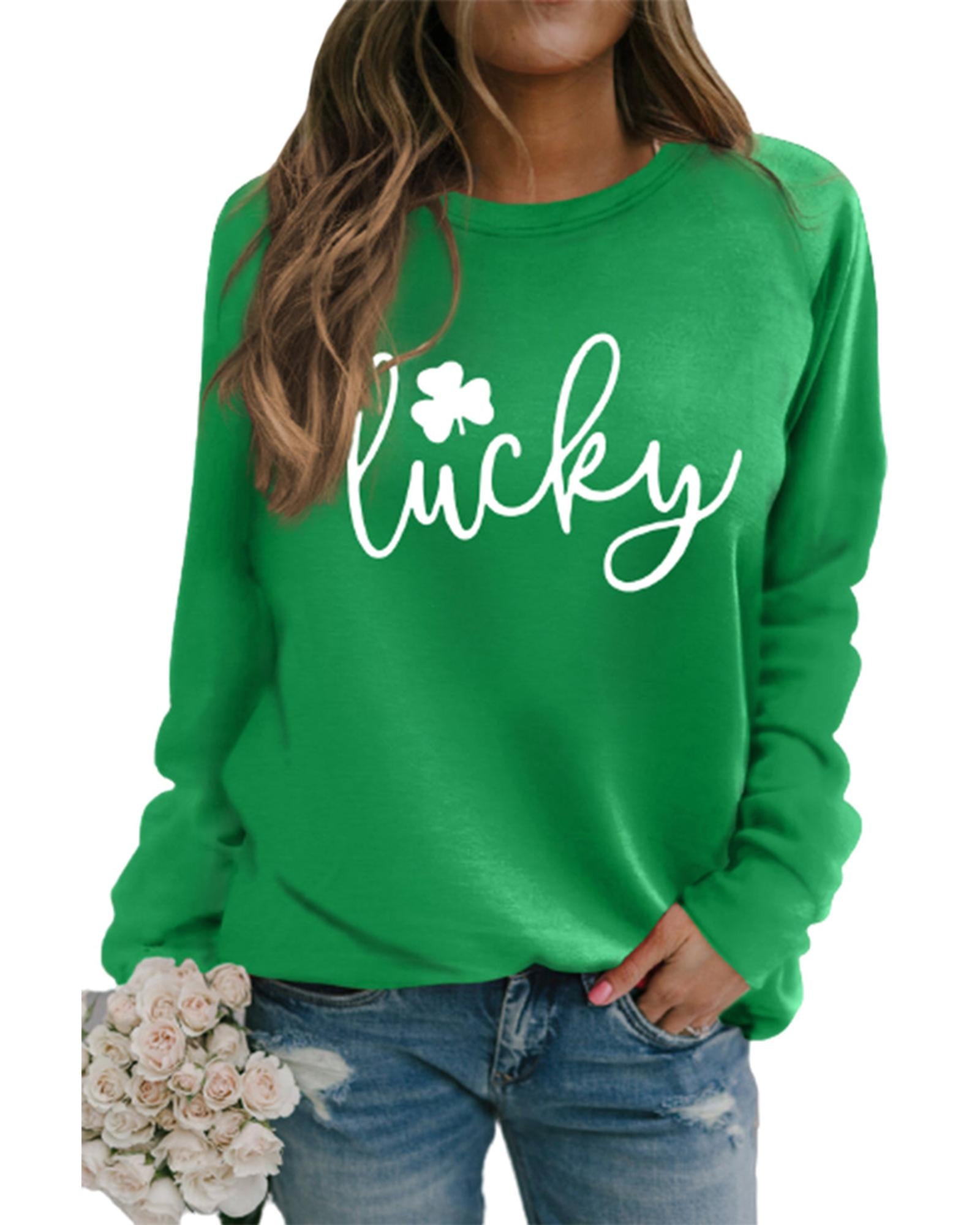 Azura Exchange Lucky Clover Print Graphic Sweatshirt - S