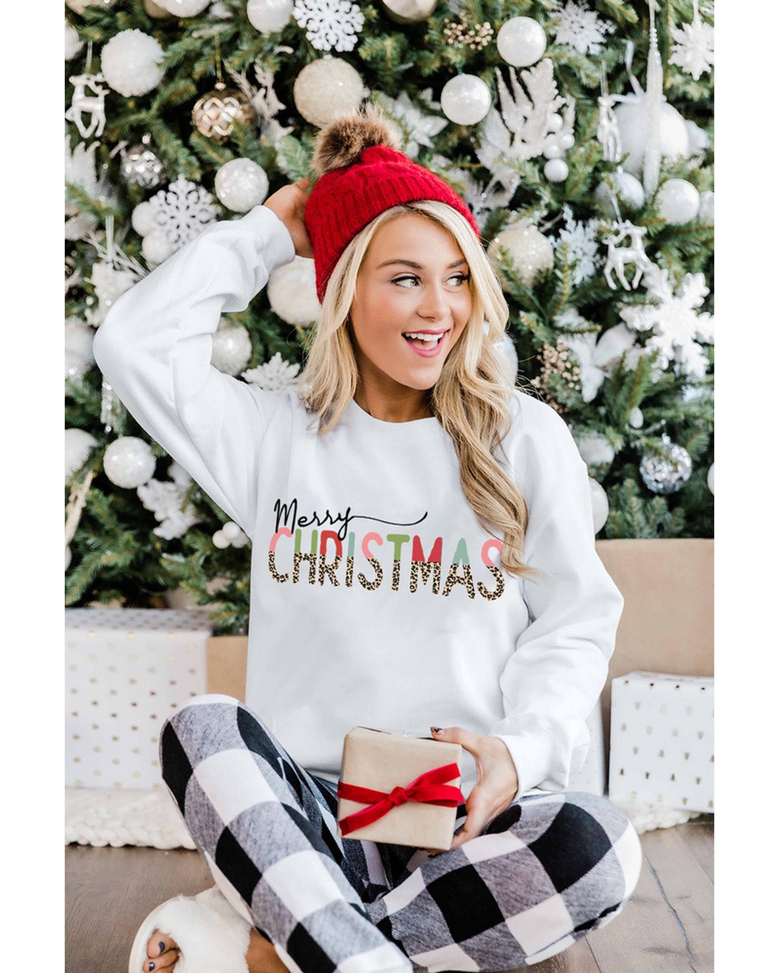 Azura Exchange Leopard Print Long Sleeve Sweatshirt - S