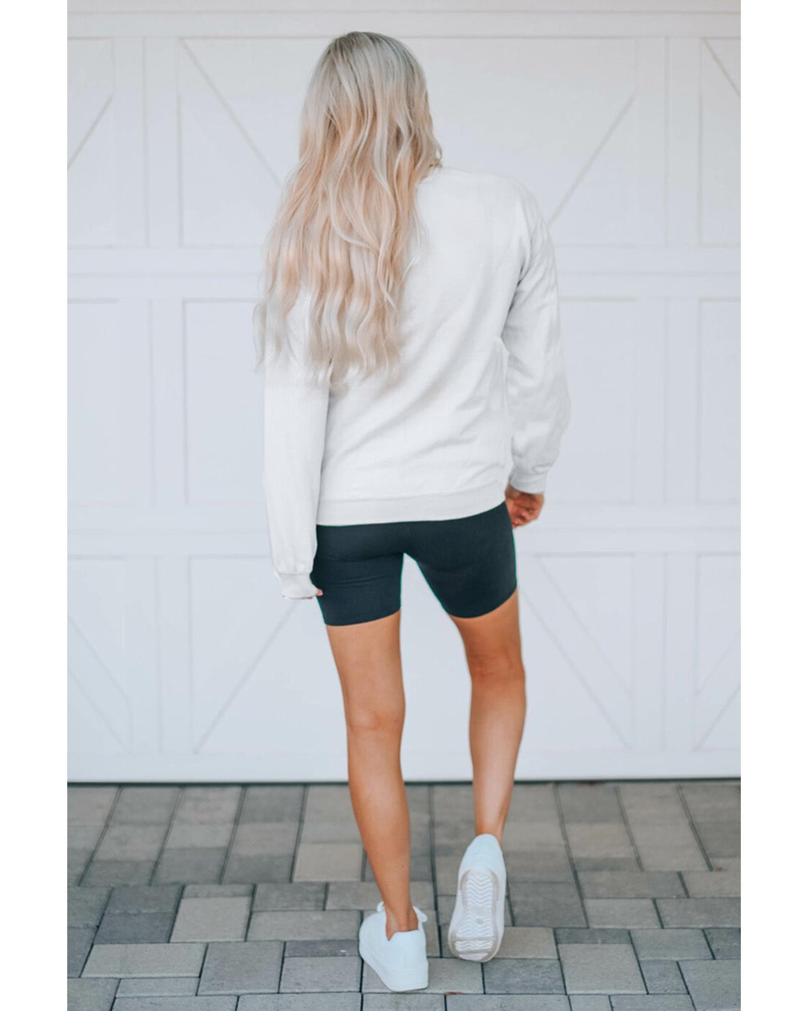 Azura Exchange Leopard Print Long Sleeve Sweatshirt - S