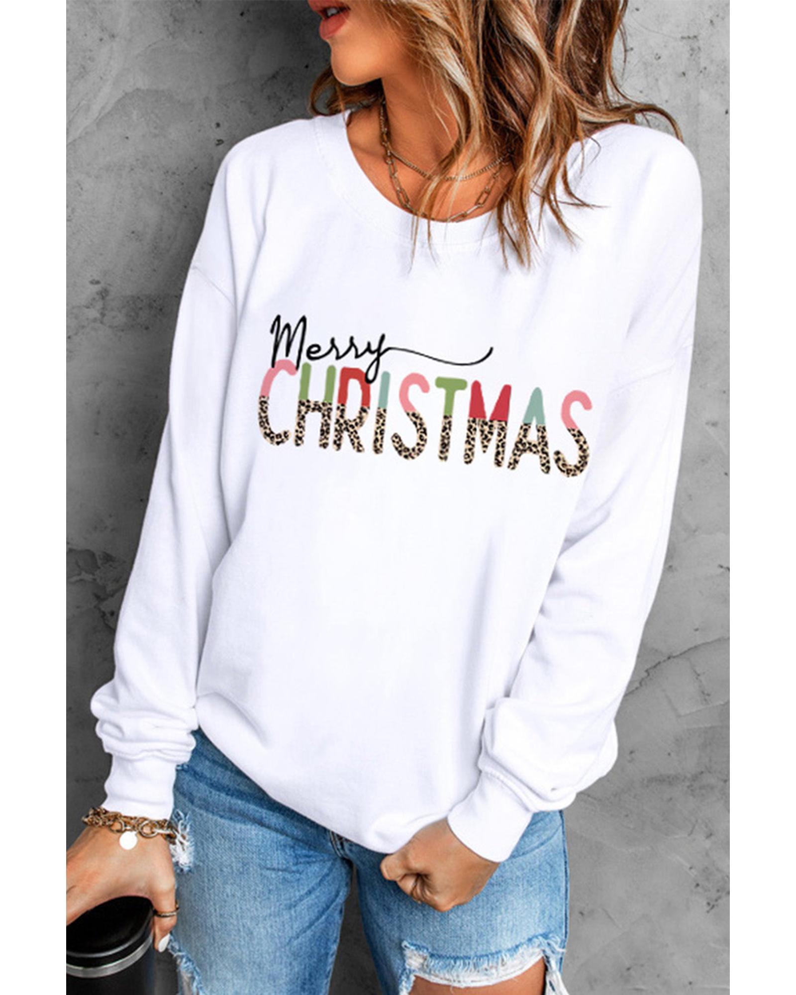 Azura Exchange Leopard Print Long Sleeve Sweatshirt - S
