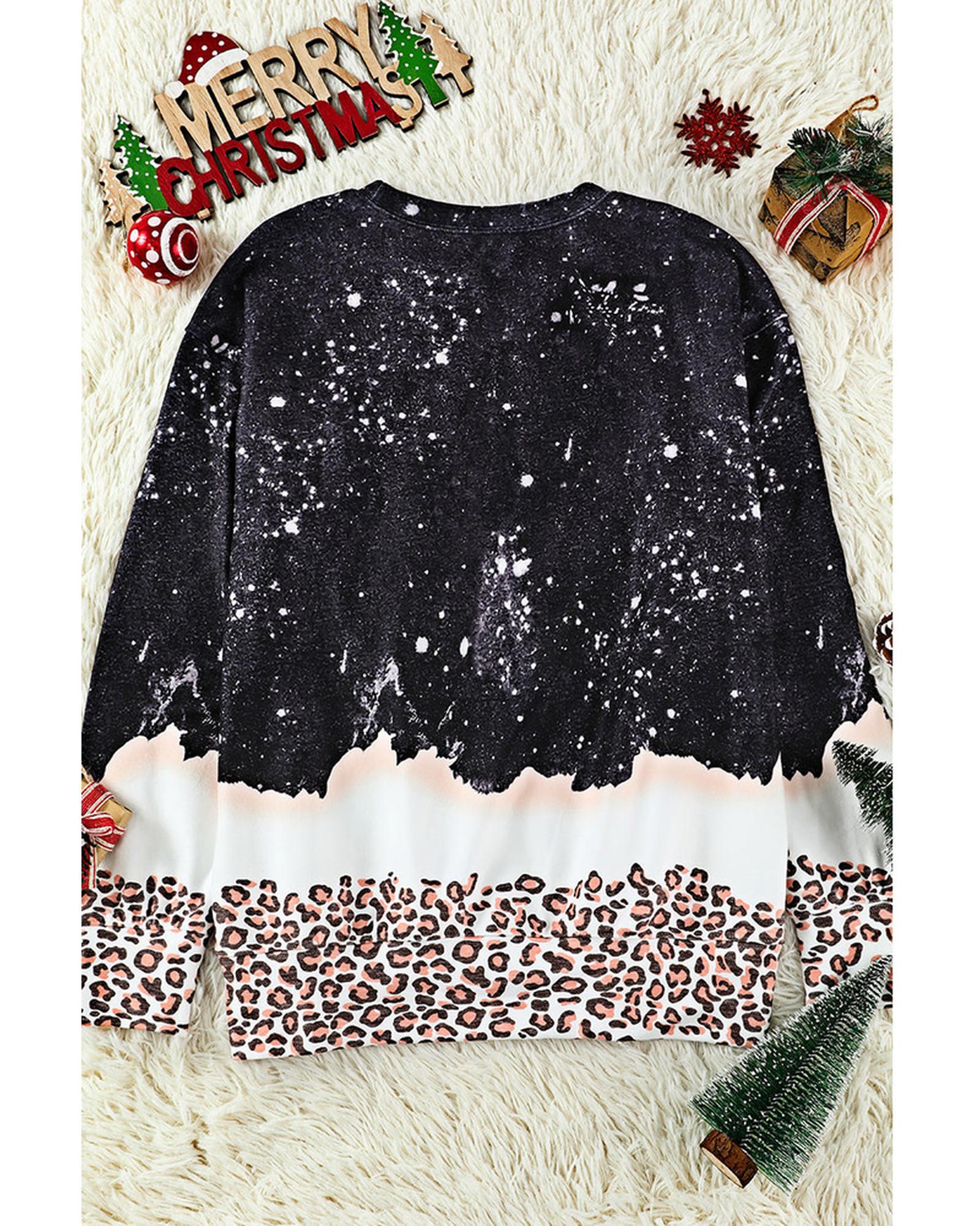 Azura Exchange Leopard Print Graphic Sweatshirt - L