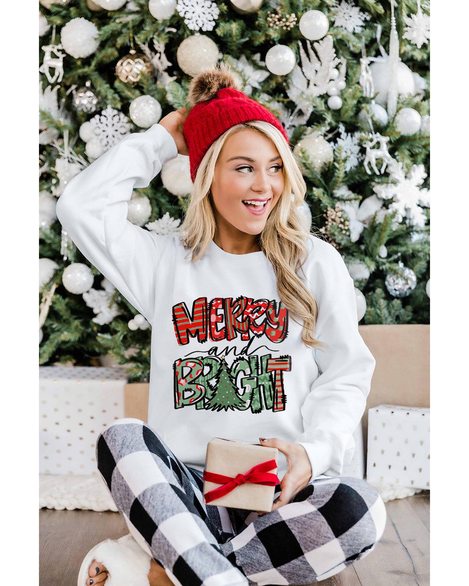 Azura Exchange Christmas Graphic Print Pullover Sweatshirt - XL