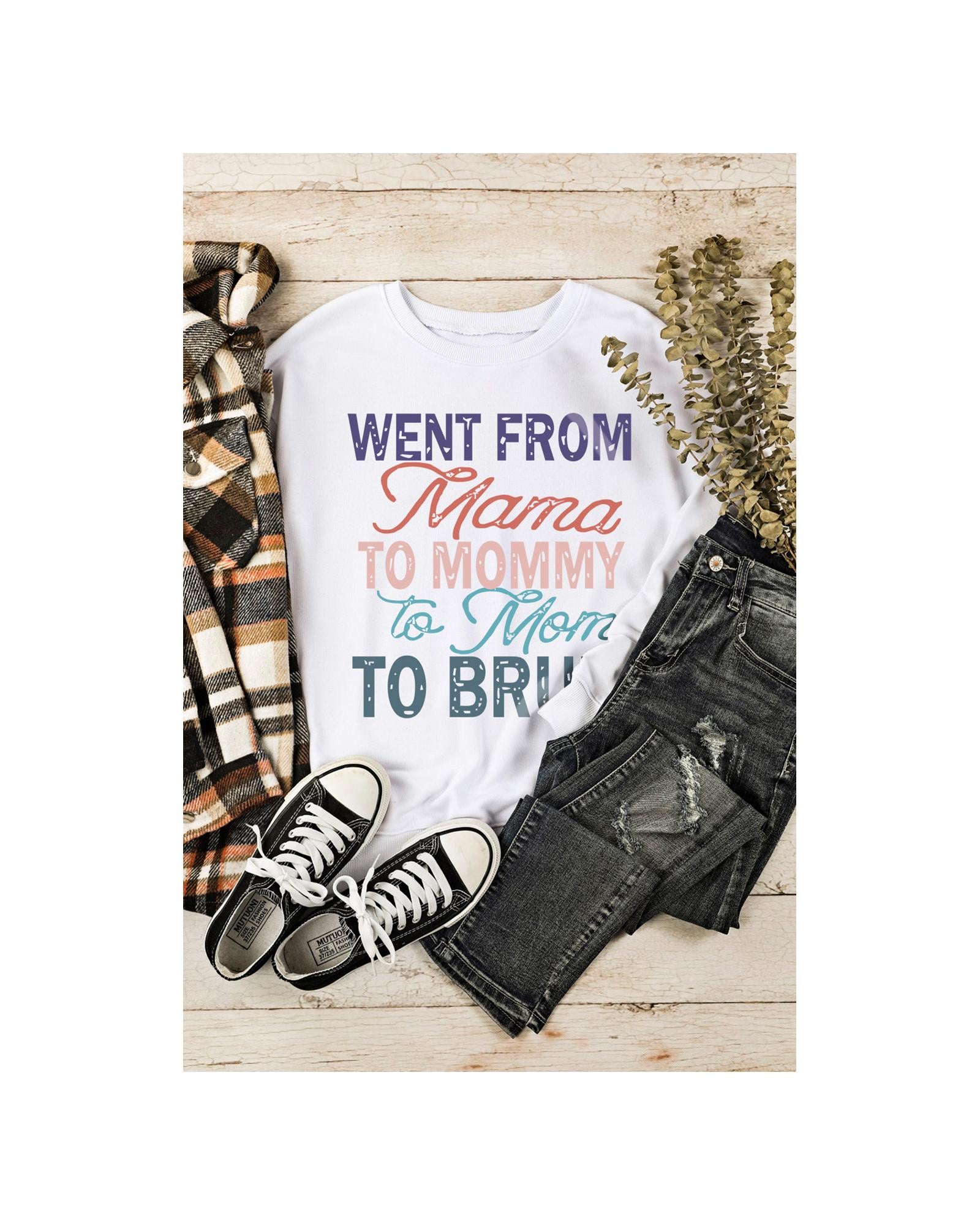 Azura Exchange Letters Print Long Sleeve Sweatshirt - M