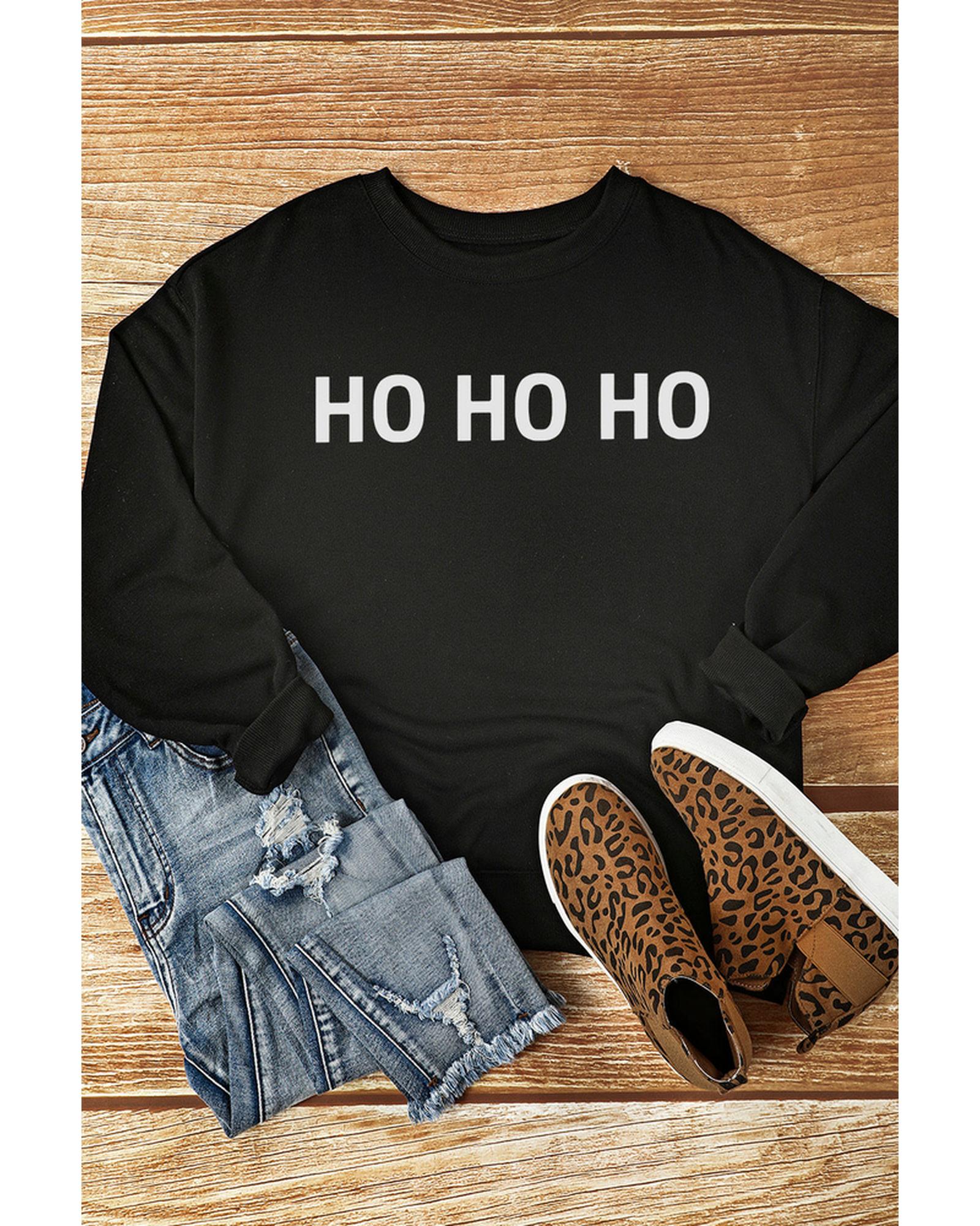 Azura Exchange Glitter Print Long Sleeve Pullover Sweatshirt - M