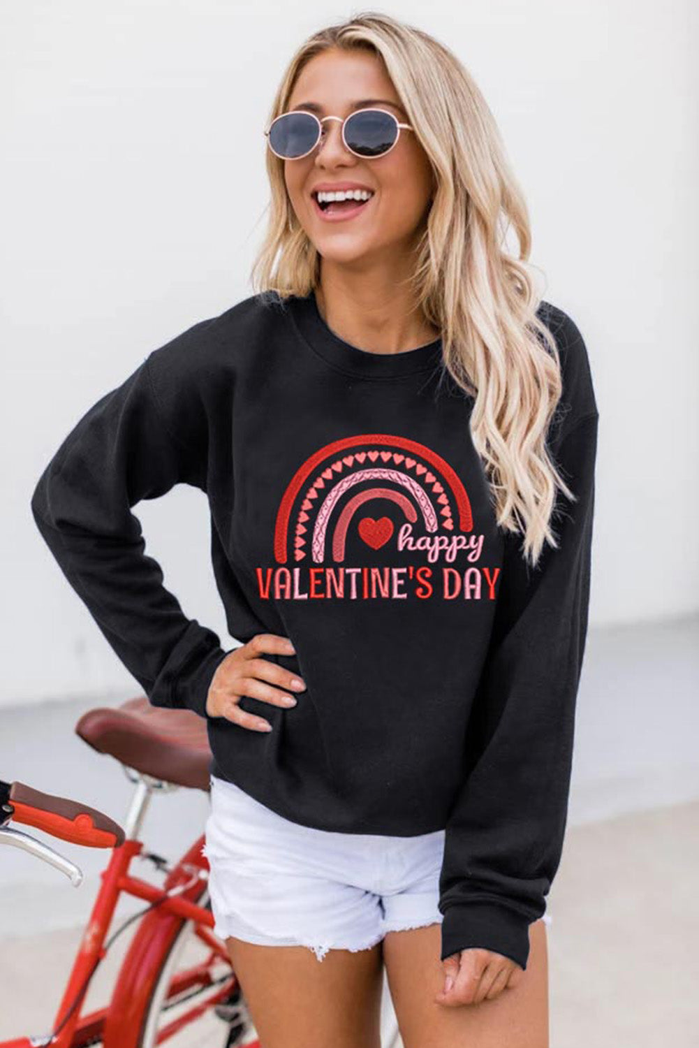 Azura Exchange Graphic Embroidered Sweatshirt - L