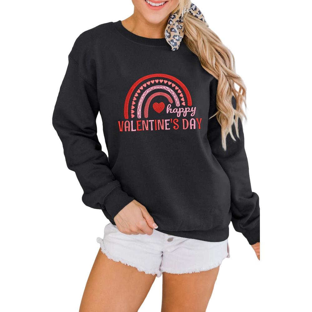 Azura Exchange Graphic Embroidered Sweatshirt - L