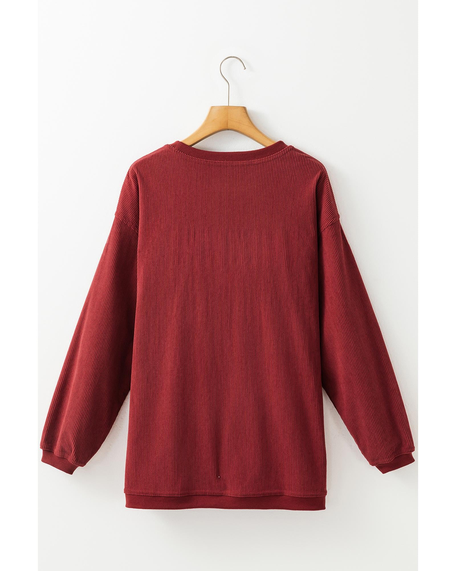 Racing Red MERRY Graphic Corded Christmas Sweatshirt - M