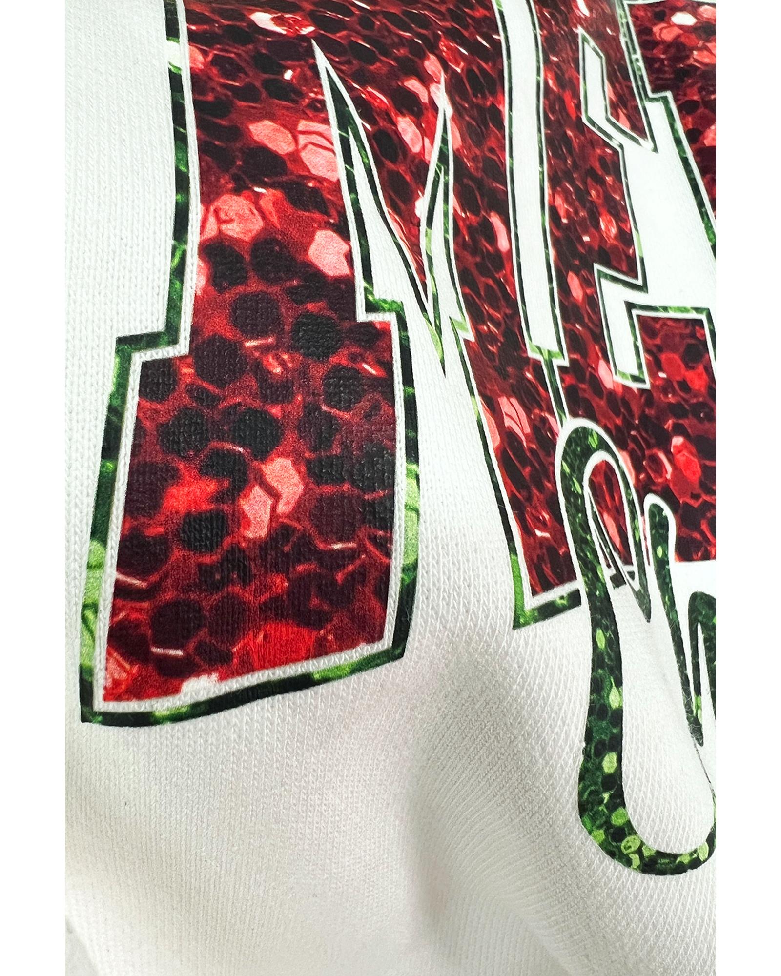 Beige MERRY Christmas Heat Transfer Printing Crewneck Pullover Sweatshirt - L