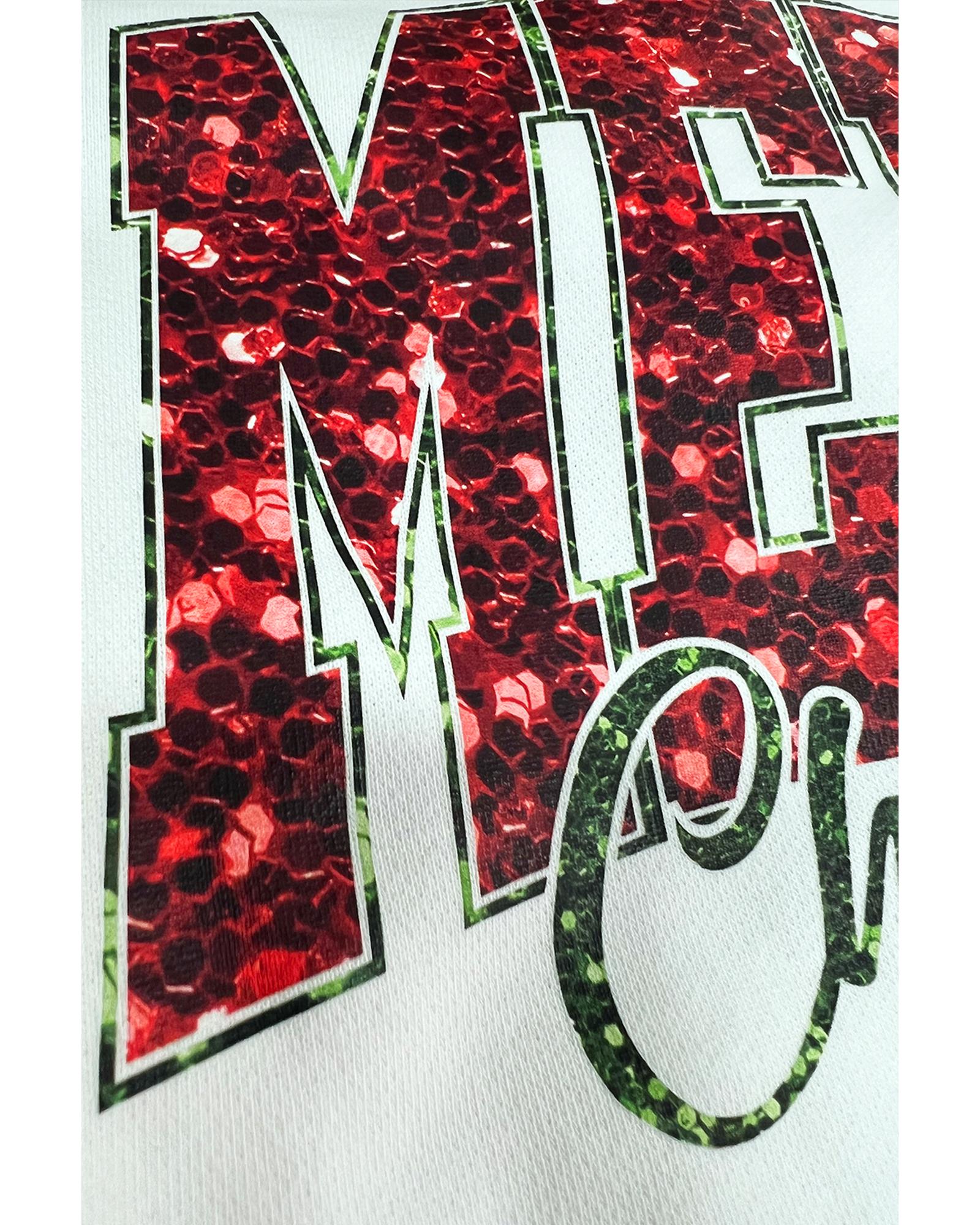 Beige MERRY Christmas Heat Transfer Printing Crewneck Pullover Sweatshirt - XL