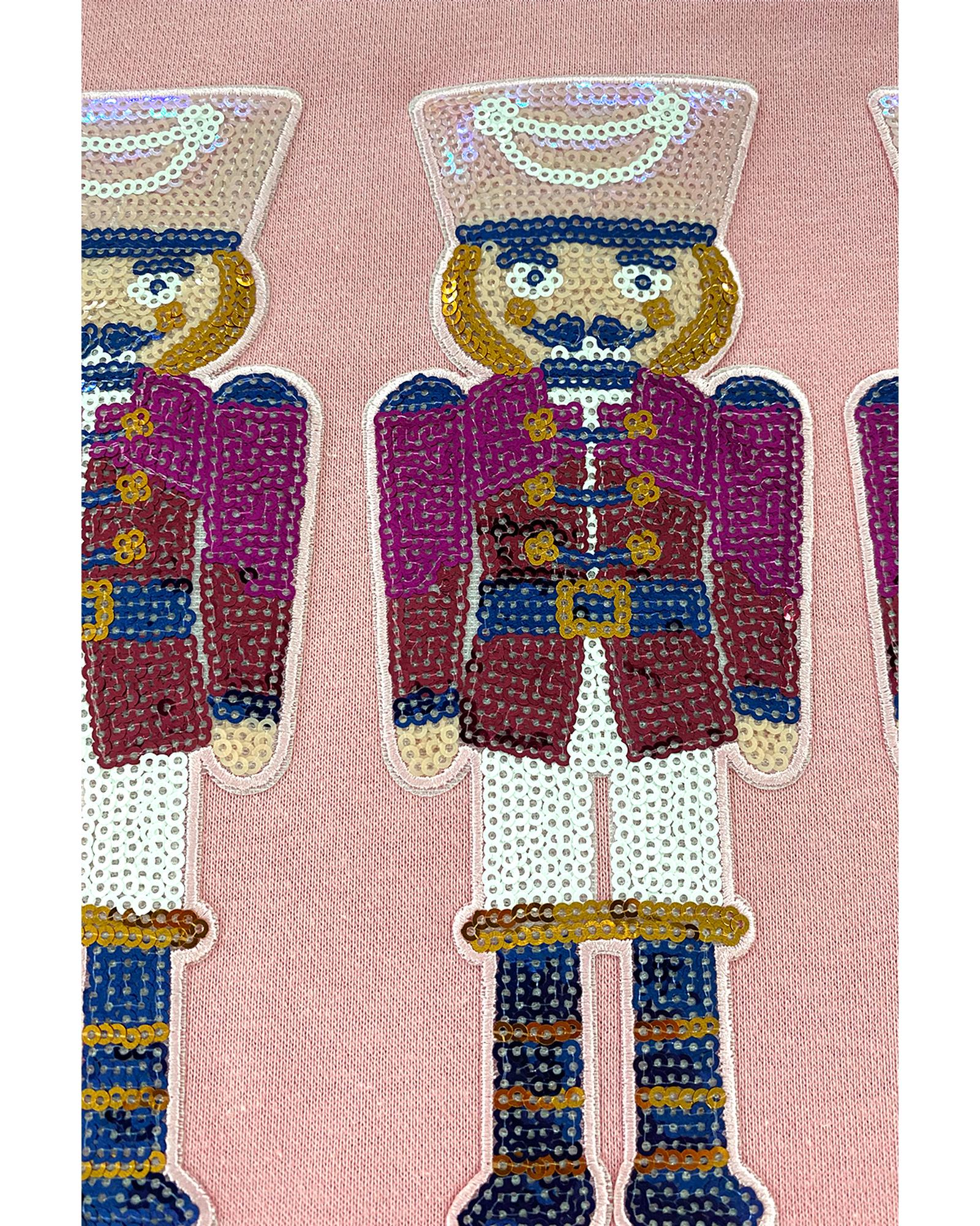 Pink Christmas Nutcracker Graphic Pullover Sweatshirt - 2XL