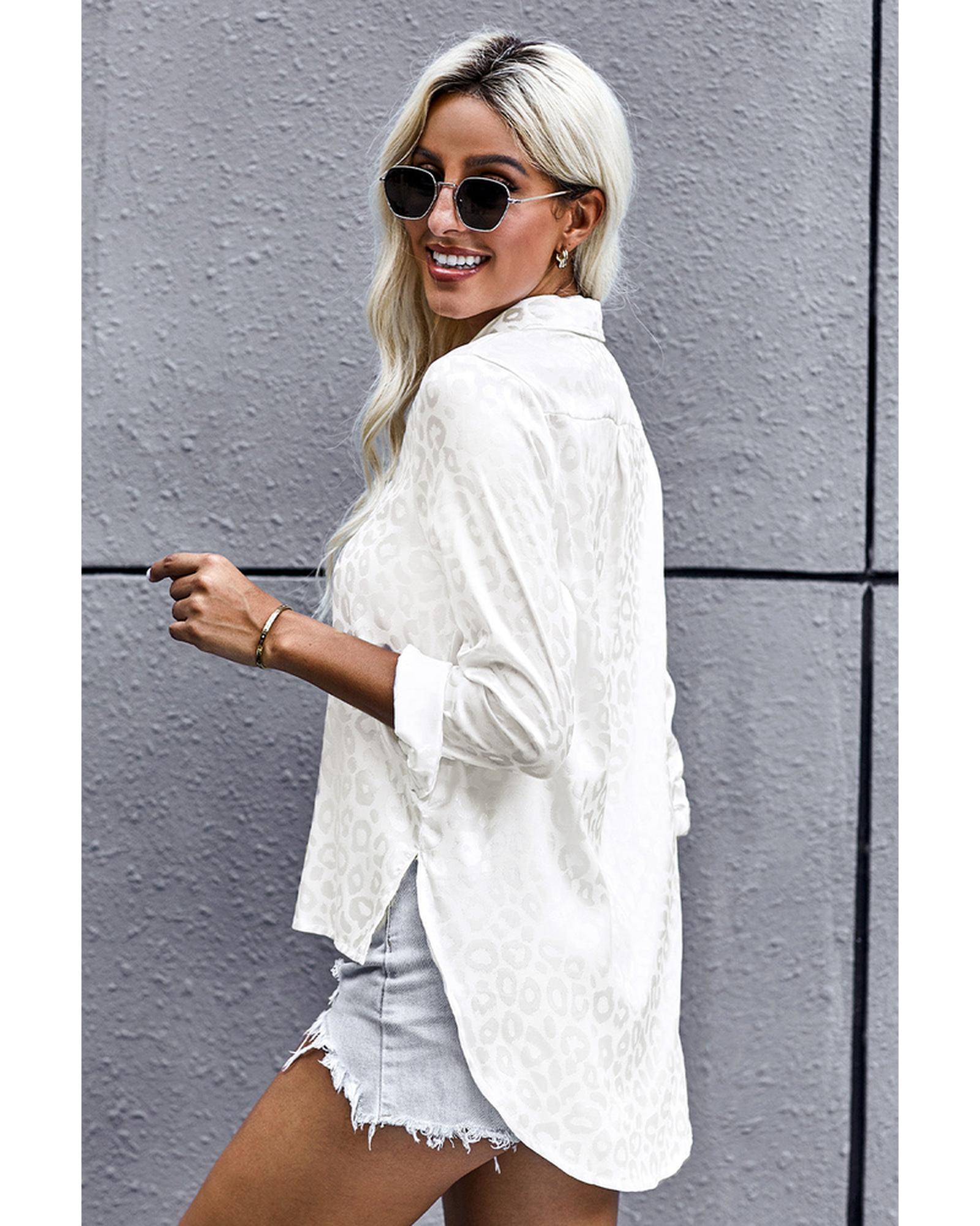 Azura Exchange Embossed Button Shirt - S