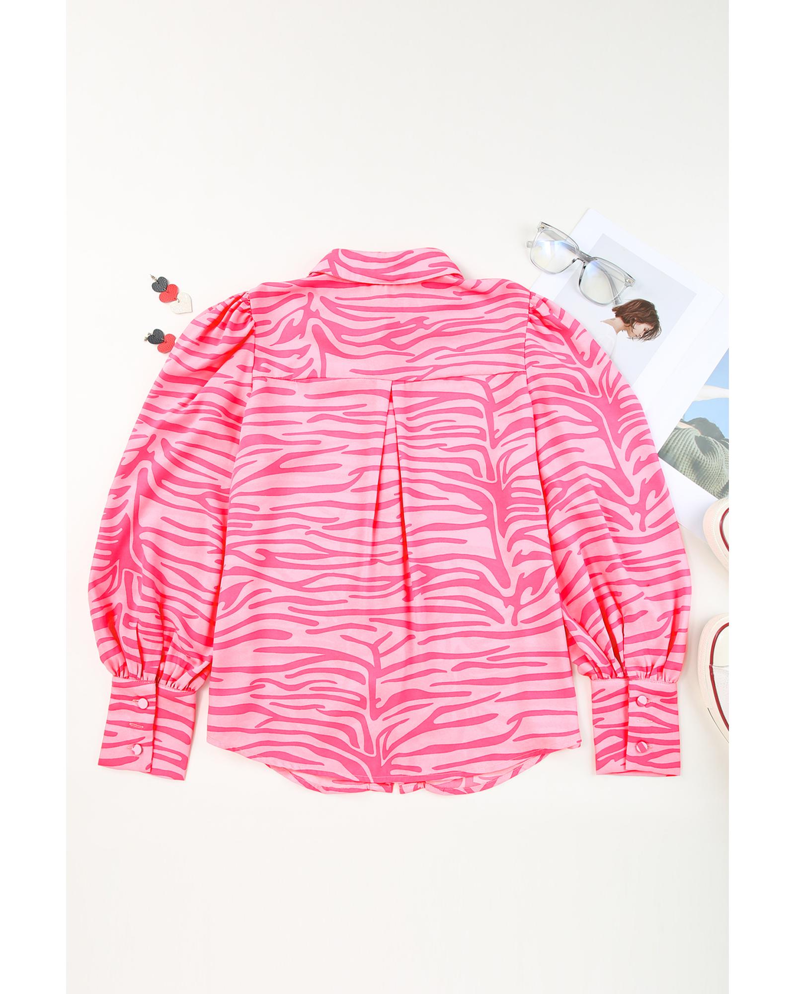 Azura Exchange Zebra Stripes Lantern Sleeve Shirt - M