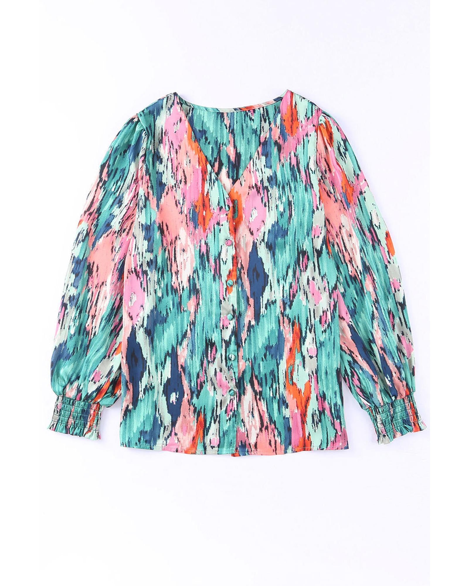 Azura Exchange Abstract Print Long Sleeve Shirt - L