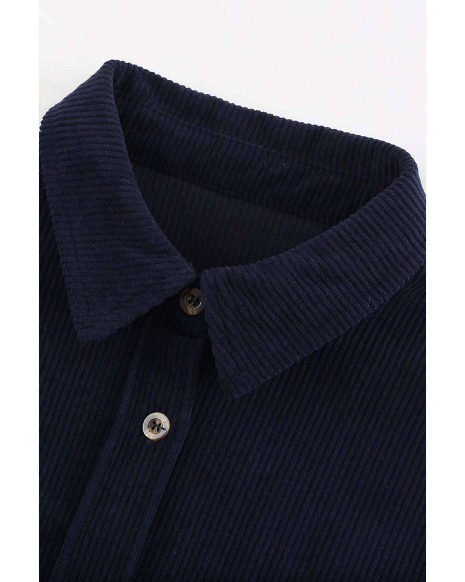 Azura Exchange Corduroy Button Pocket Shirt - XL