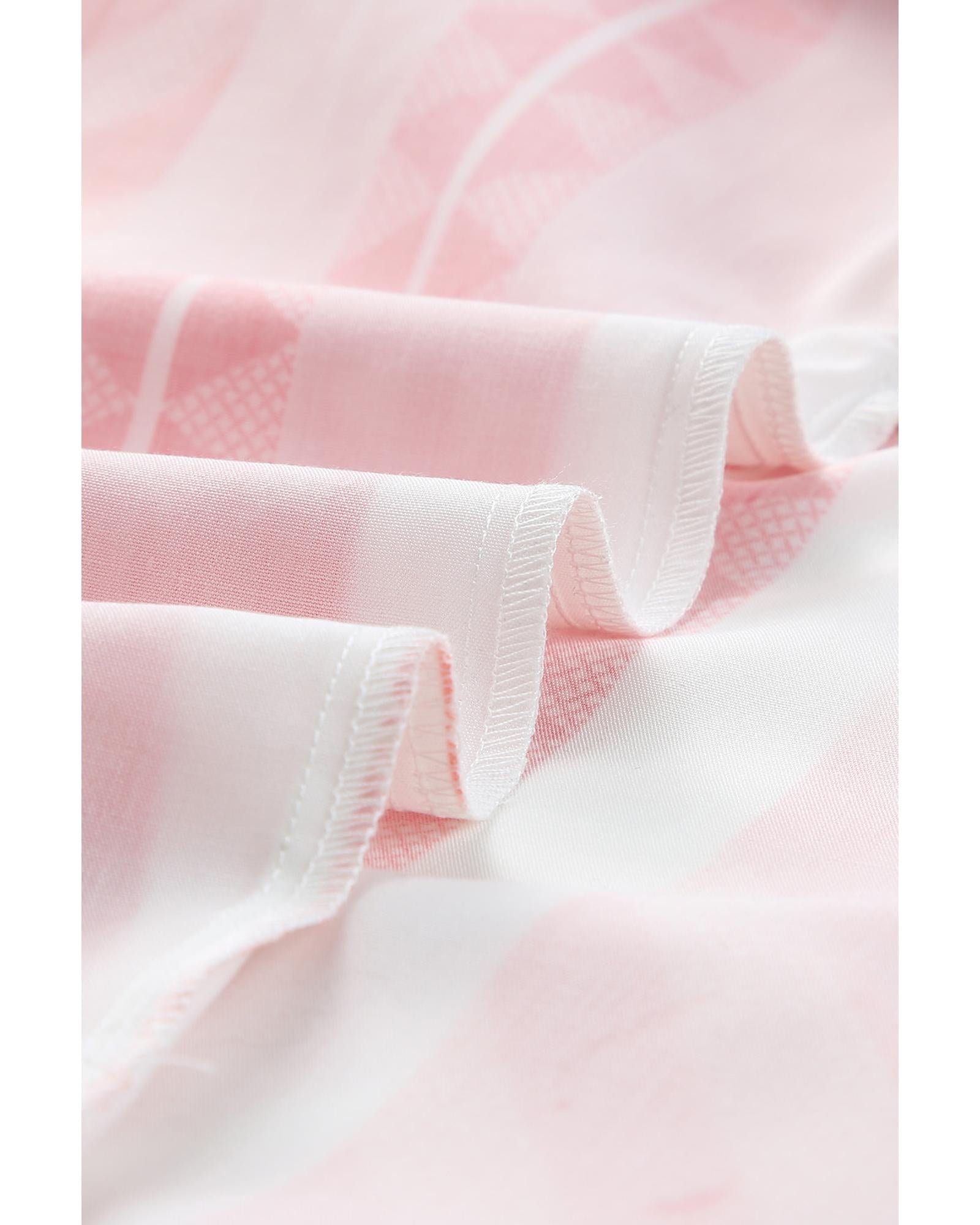 Azura Exchange Buttoned Geometric Striped Shirt - L