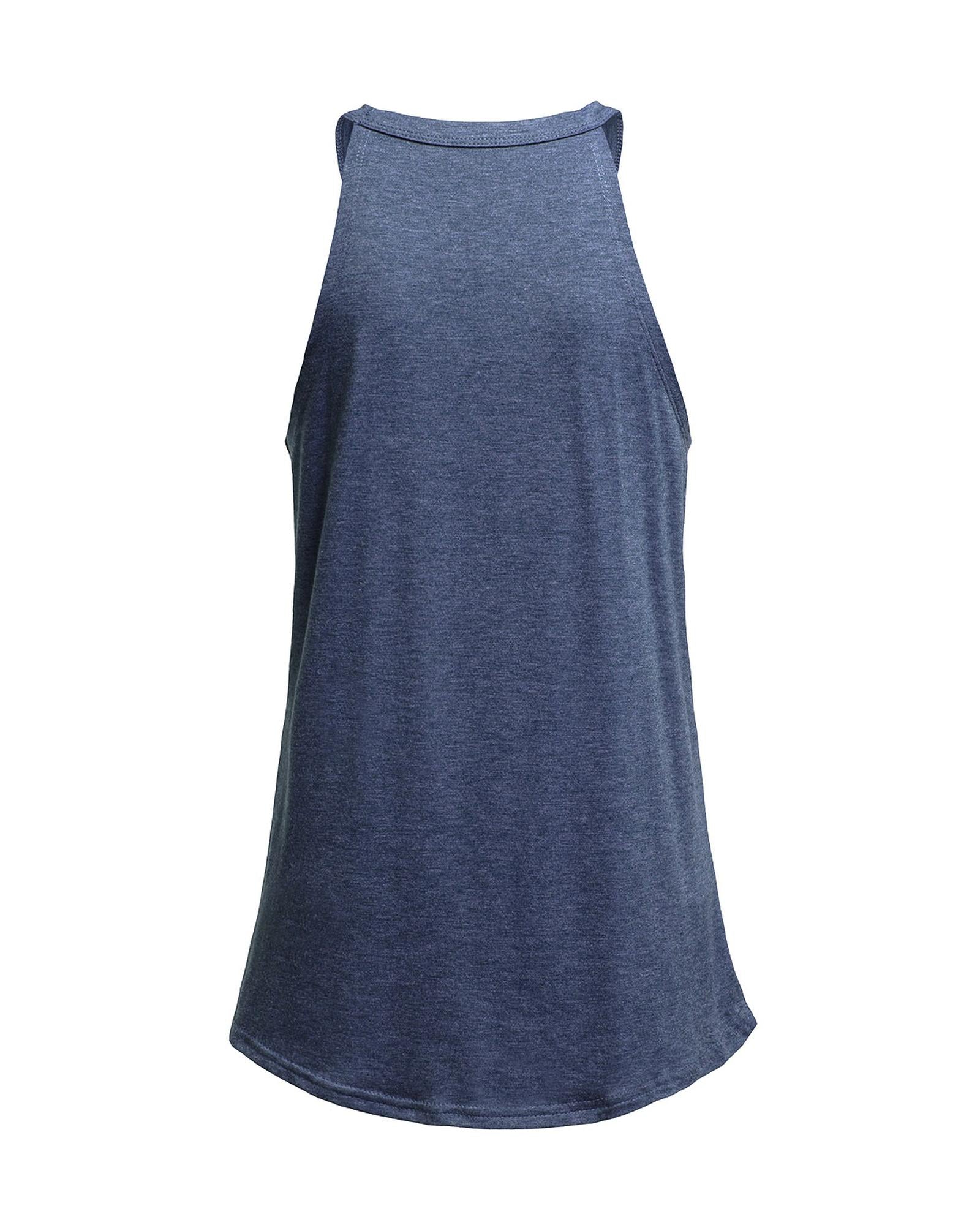 Azura Exchange Blue Solid Color Crew Neck Tank Top - 2XL