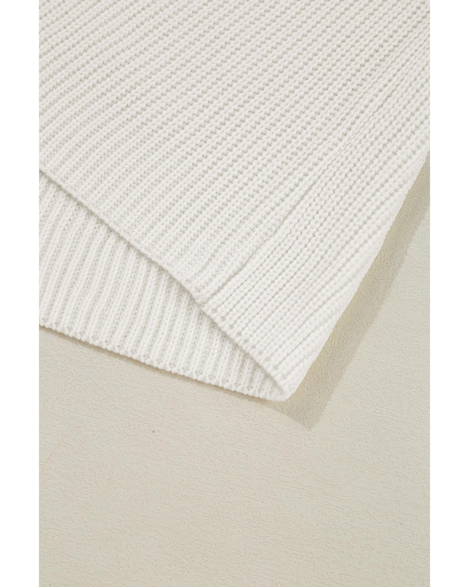 Beige Flower Embroidered Drop Shoulder Open Front Duster Cardigan - M