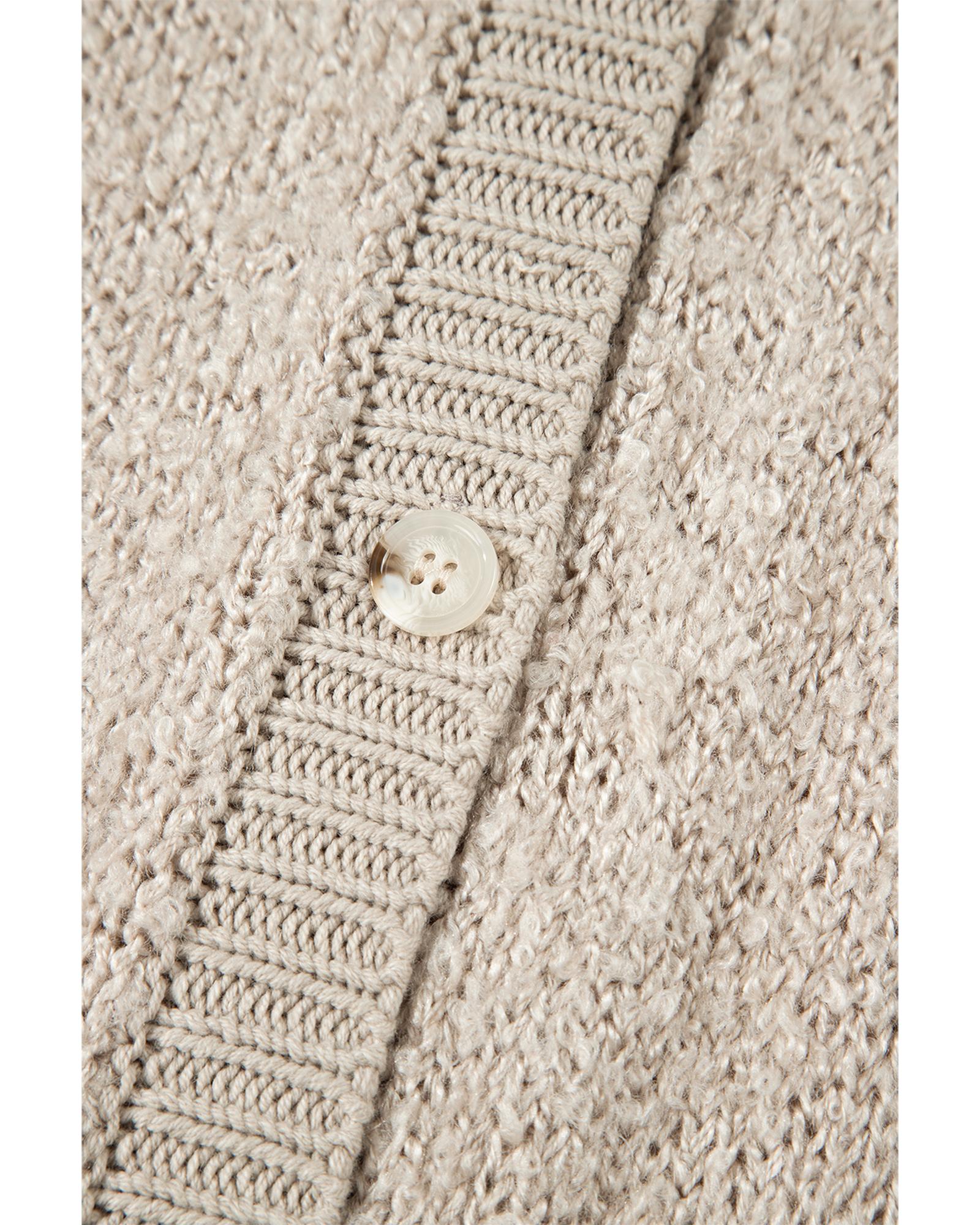 Jet Stream Collared Drop Shoulder Button Up Cardigan with Pocket - L