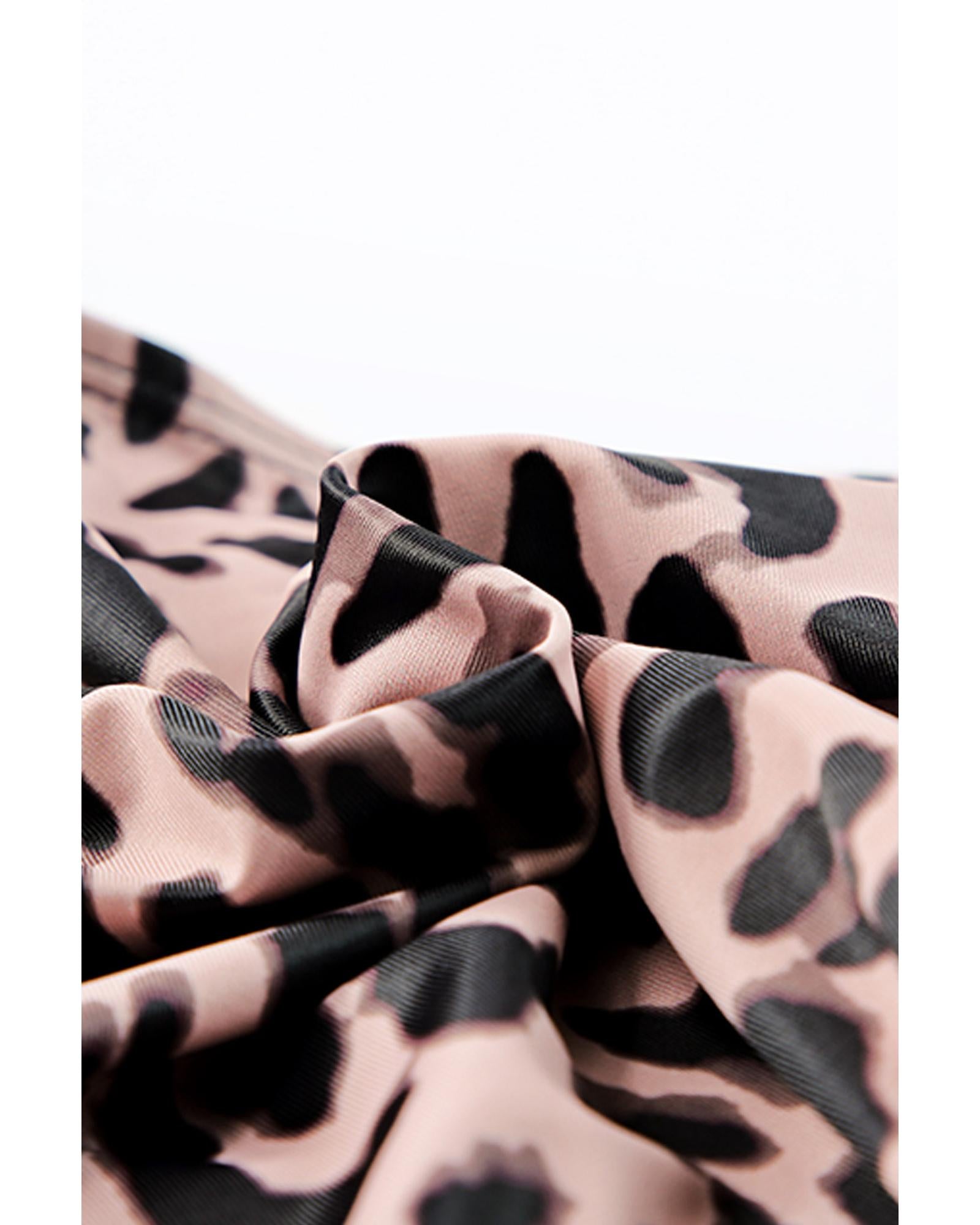 Black Square Neck Sleeveless Fashion Print Tankini Set - L