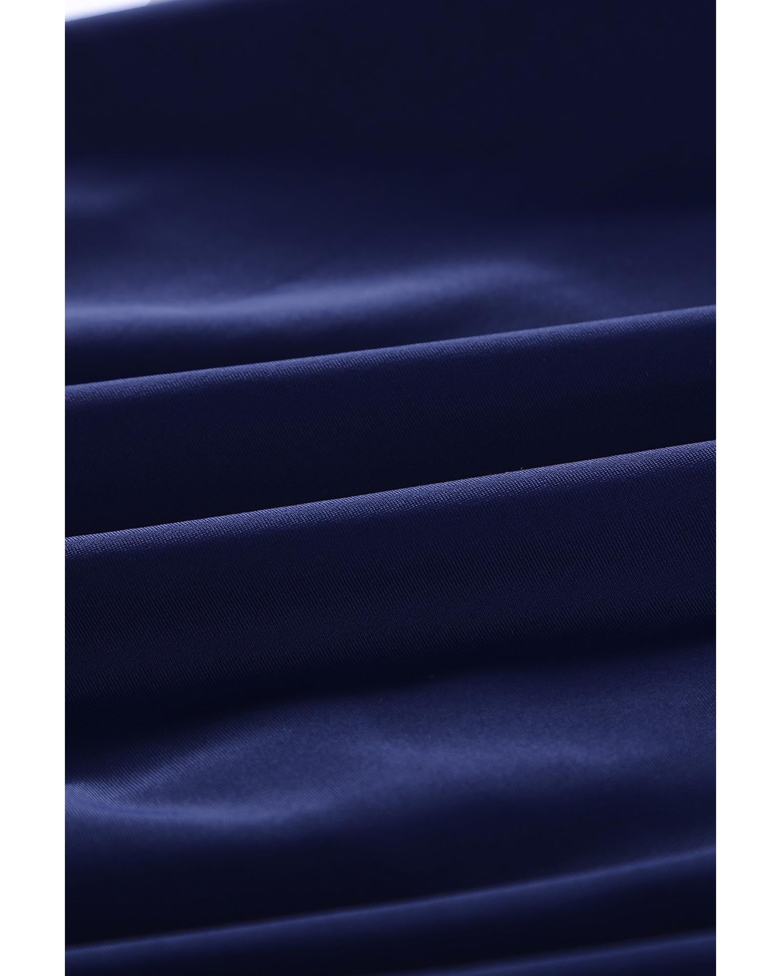 Blue Tankini with Stripes Patchwork - XL