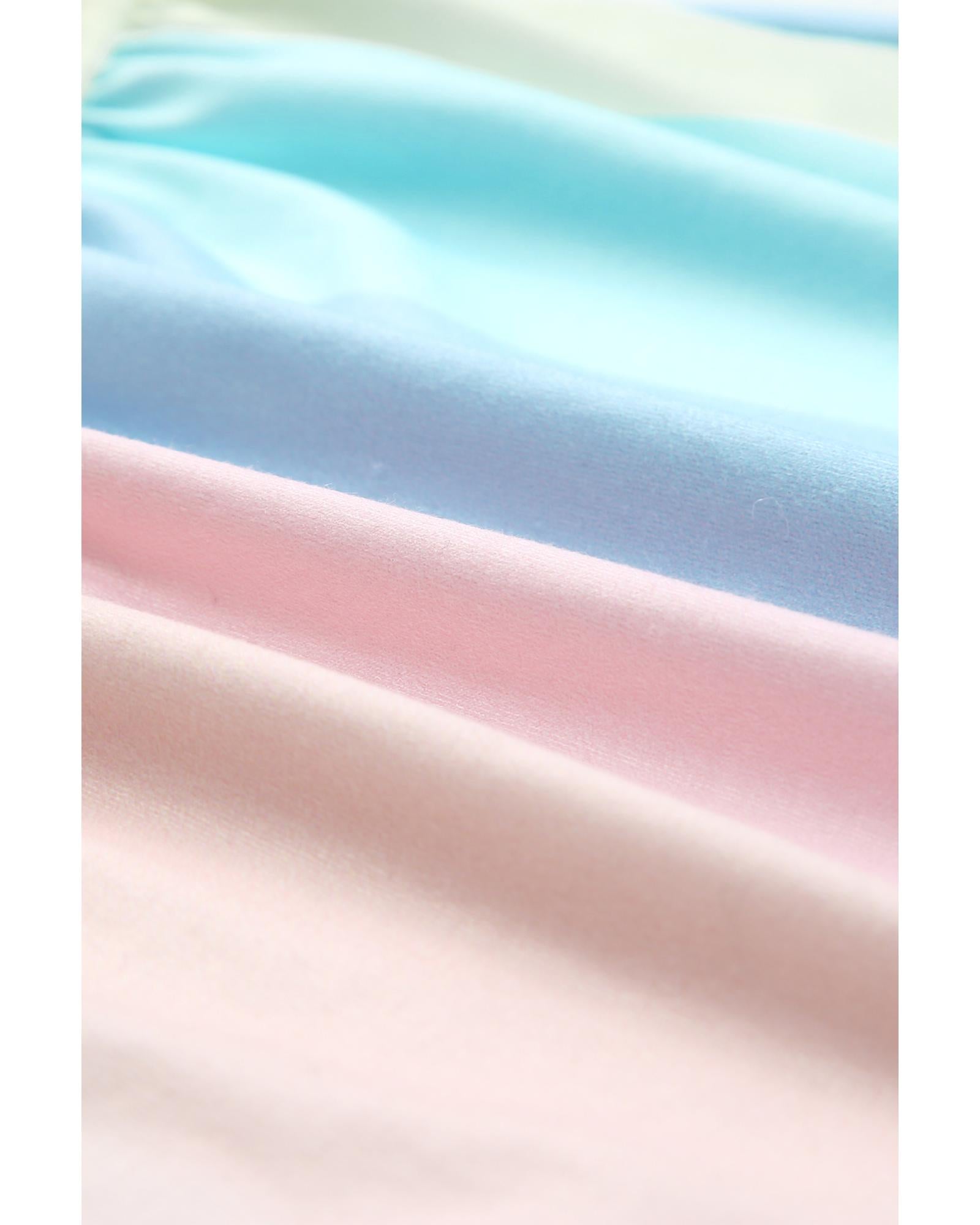 Azura Exchange Multicolor Striped Color Block Tiered Mini Dress - M