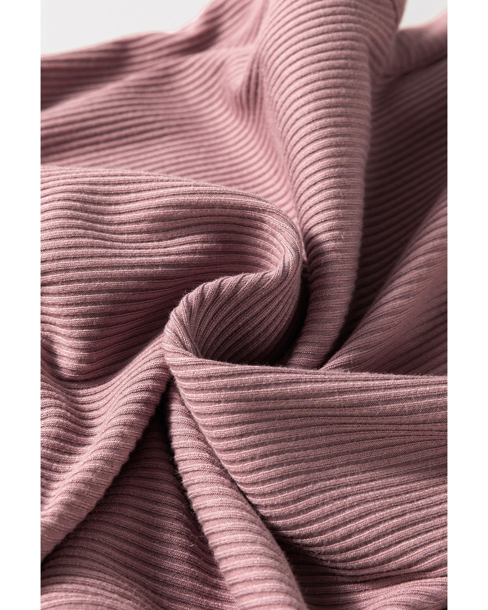 Sepia Rose Ribbed Vest Patchwork Tiered Midi Dress with Pockets - L