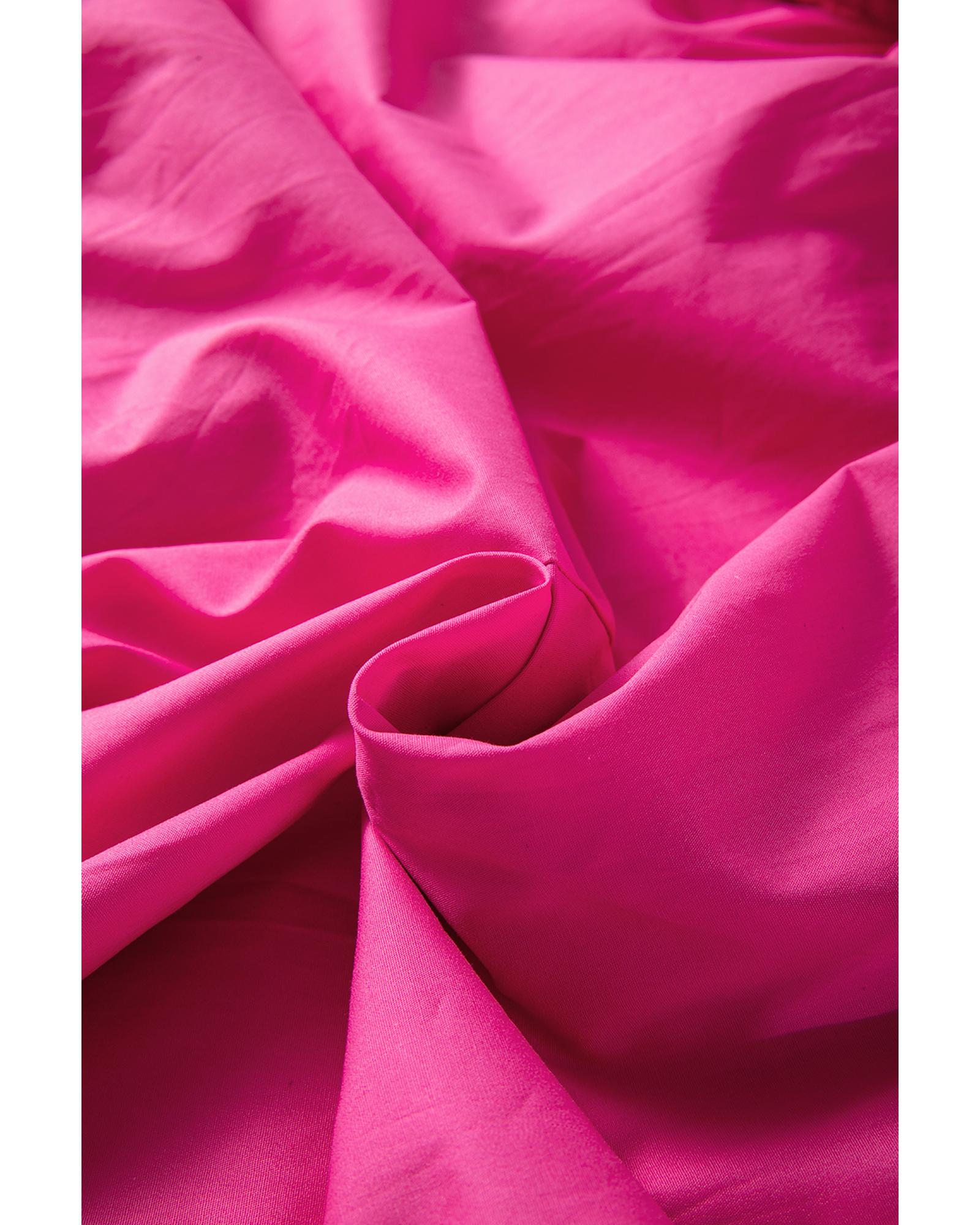 Bright Pink Solid Color Puff Sleeve Tie Front High Waist Mini Dress - L