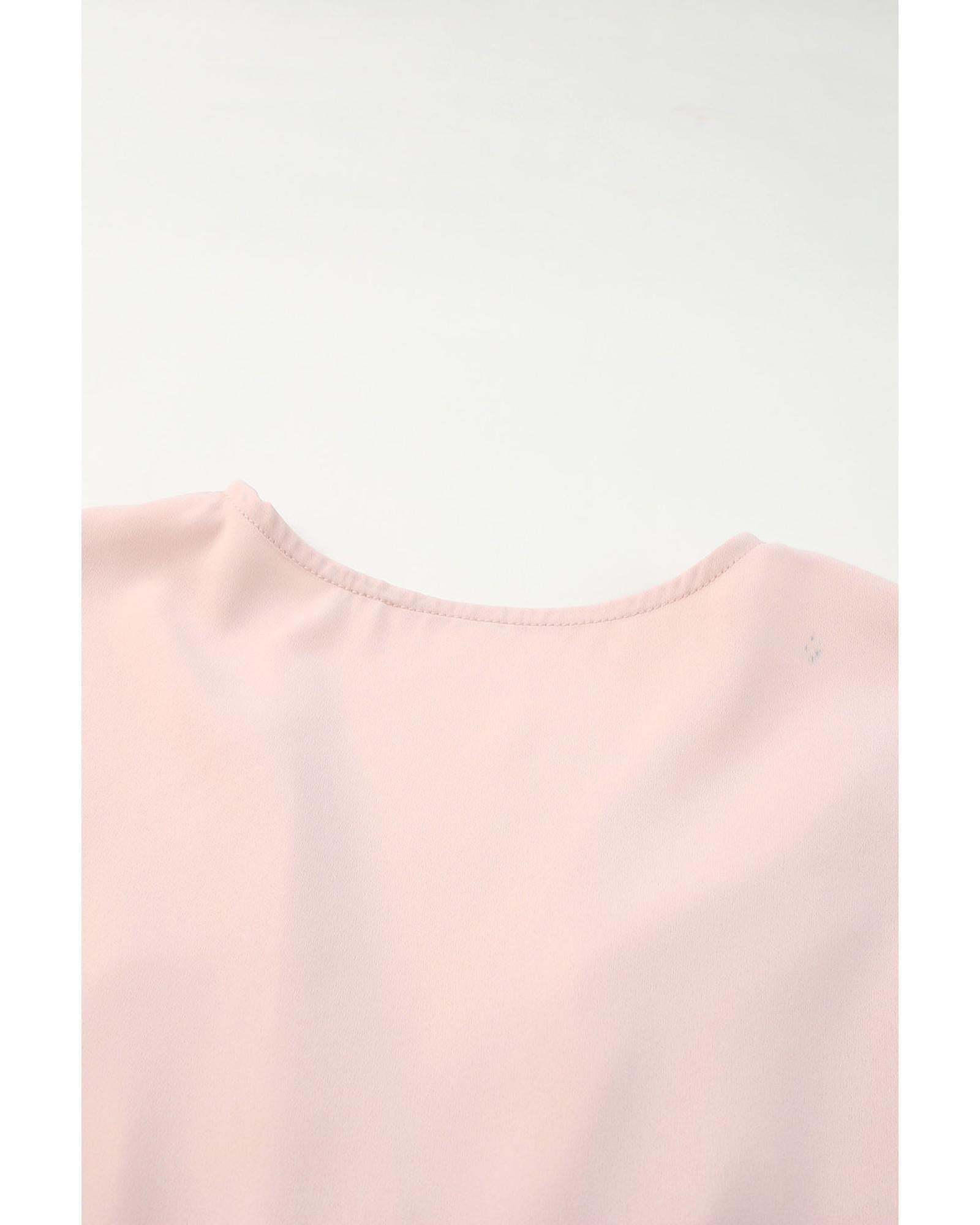 Azura Exchange Pink Deep V Neck Buttoned High Waist Romper - XL