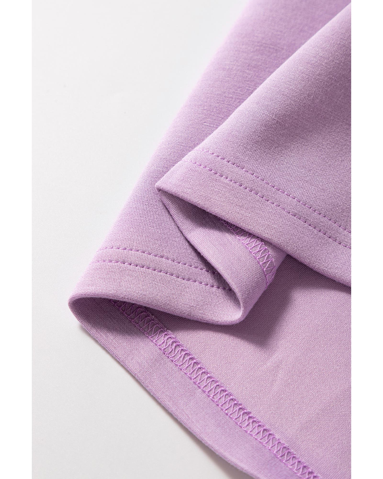 Orchid Bouquet Short Sleeve Zipper Collared Elastic High Waist Romper - S