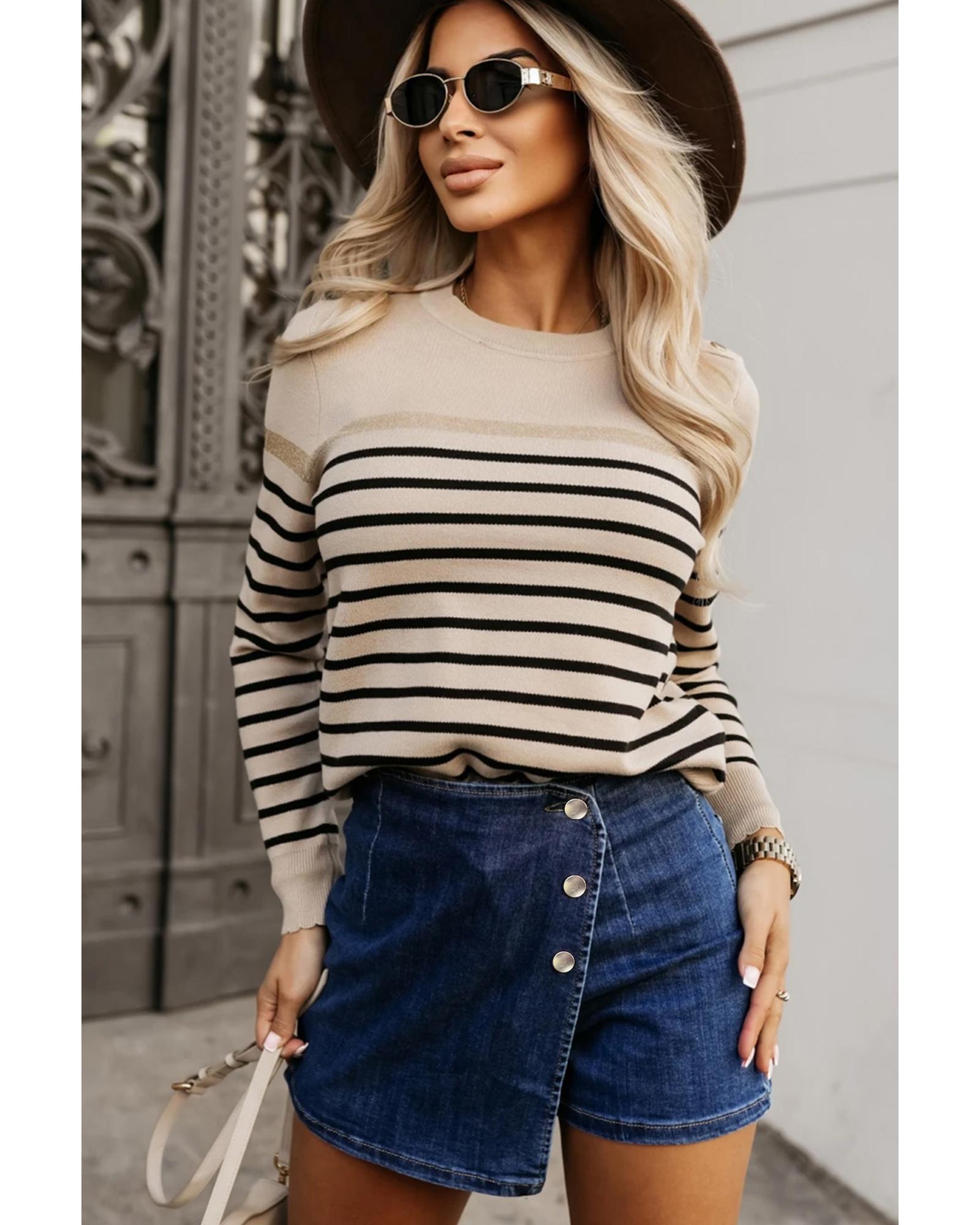 Bluing Asymmetric Wrapped Buttoned High Waist Denim Shorts - 10 US