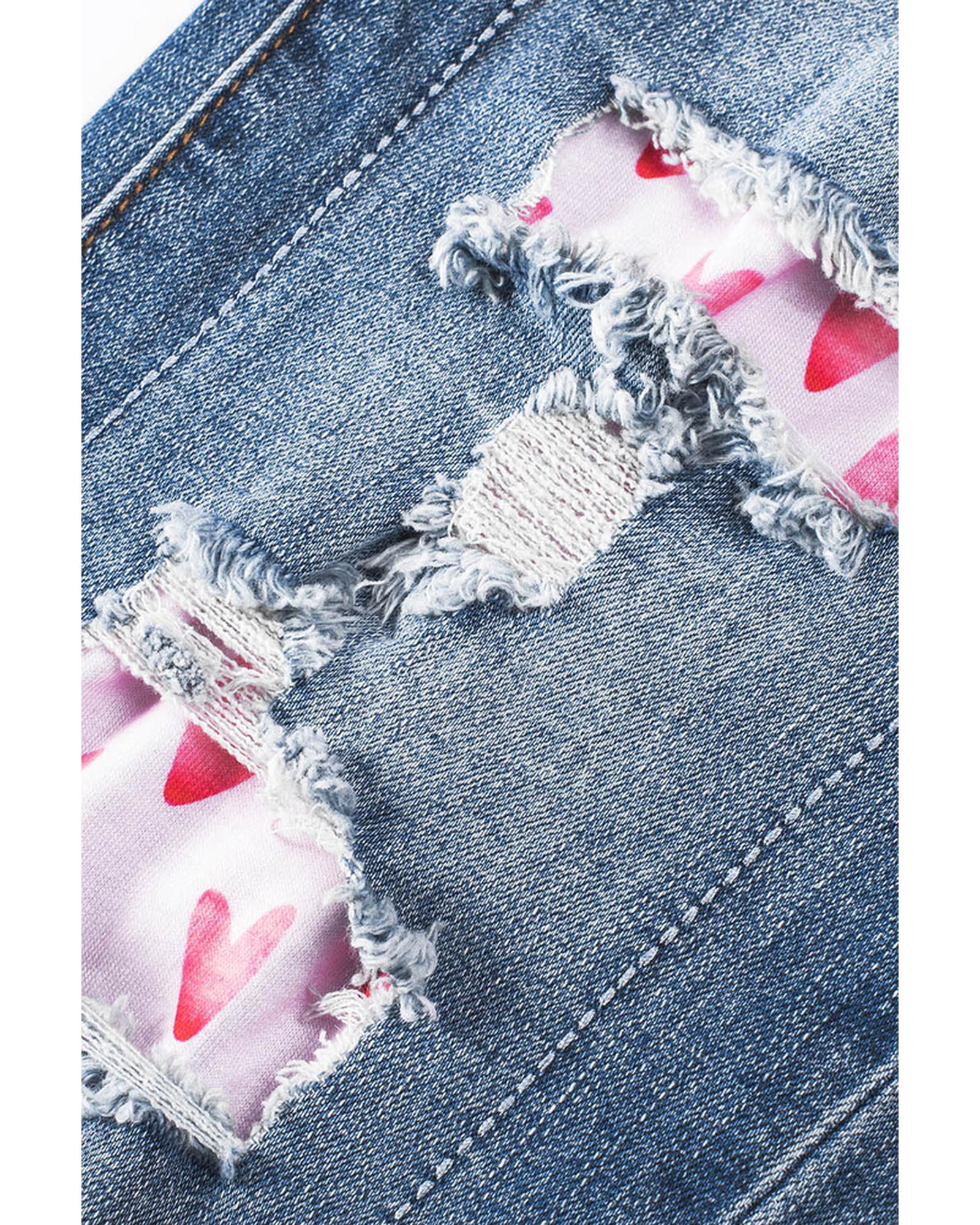 Azura Exchange Heart Patchwork Jeans - 14 US