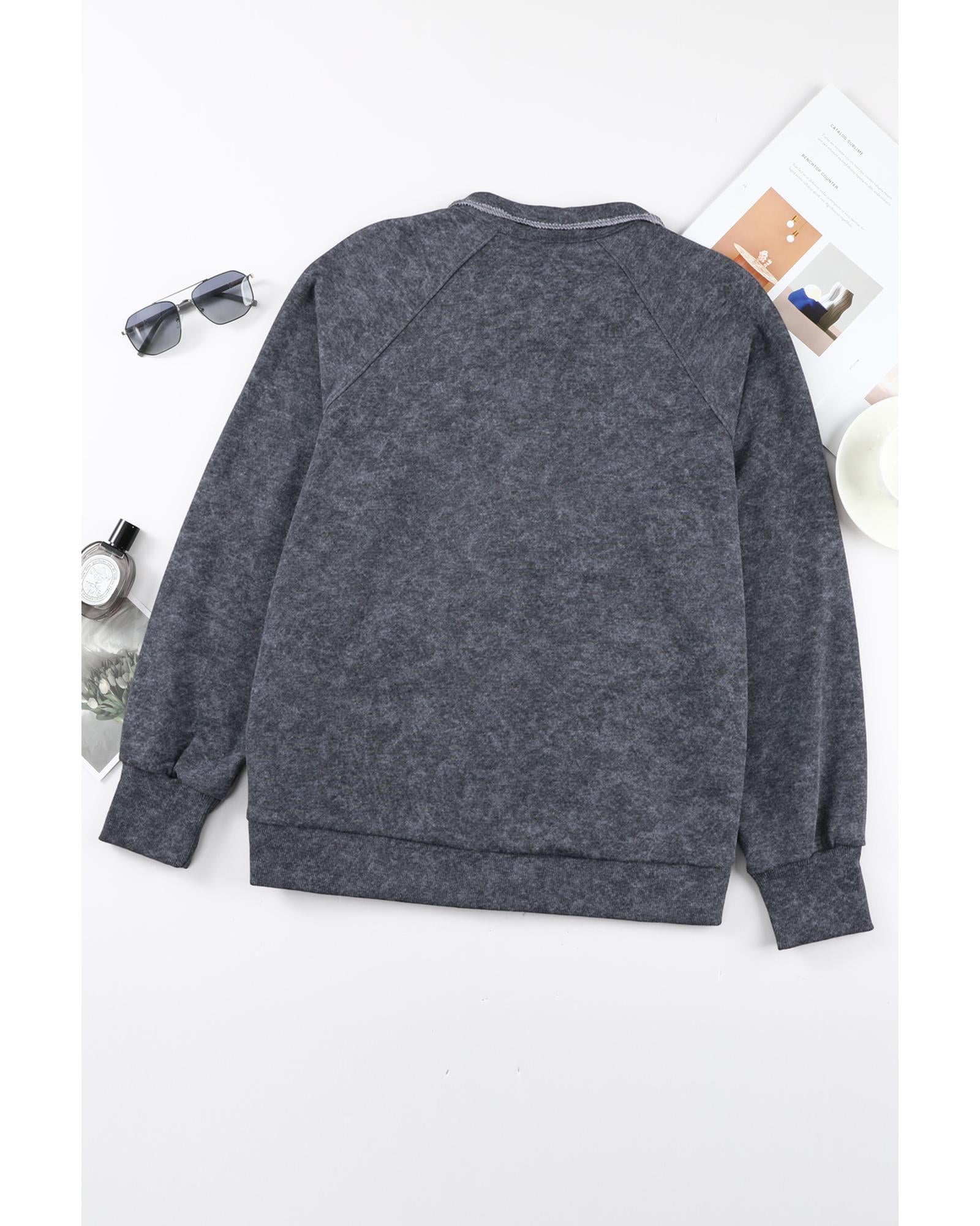 Gray Vintage Washed Flap Pocket Button Shacket - XL