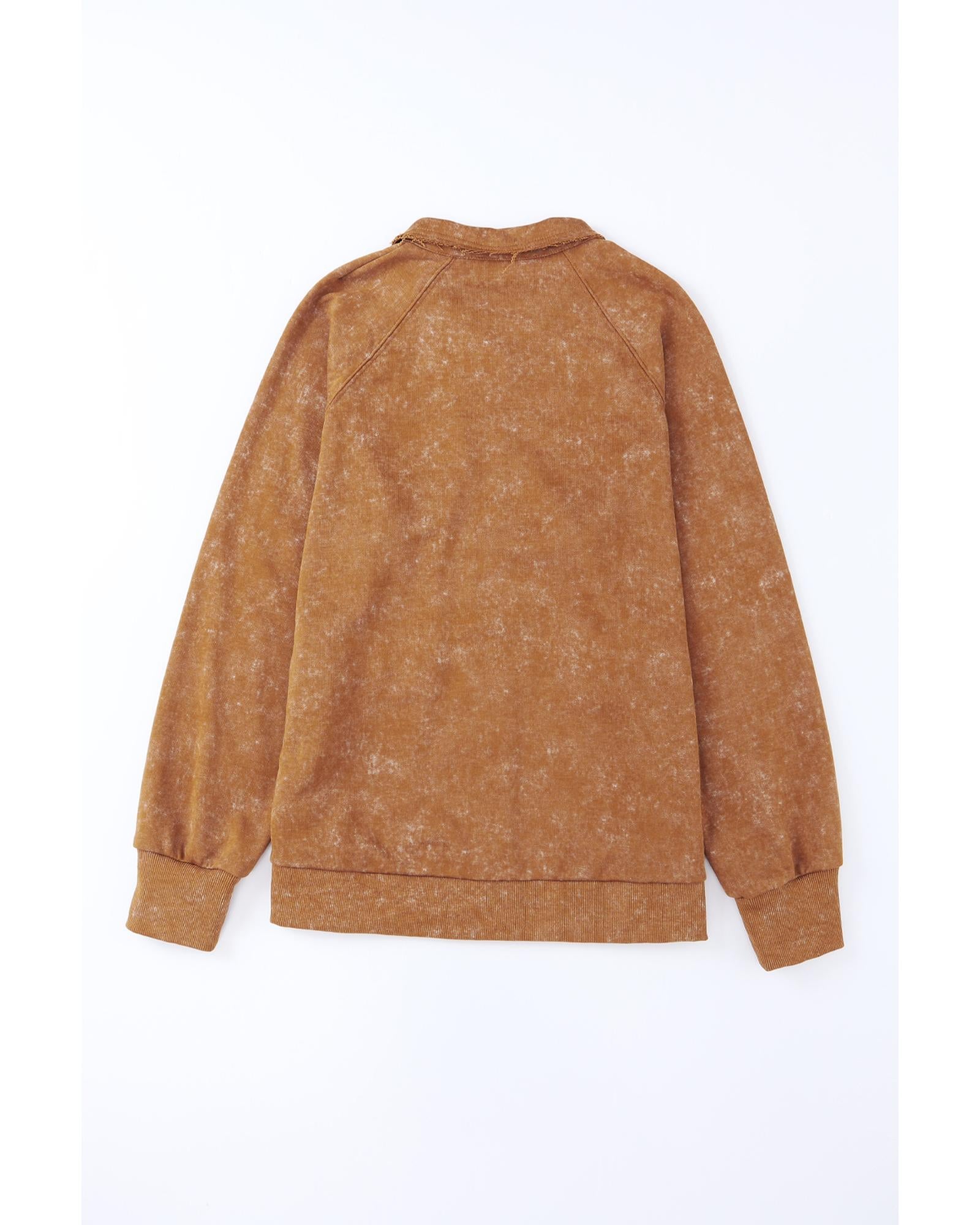 Khaki Vintage Washed Flap Pocket Button Shacket - M