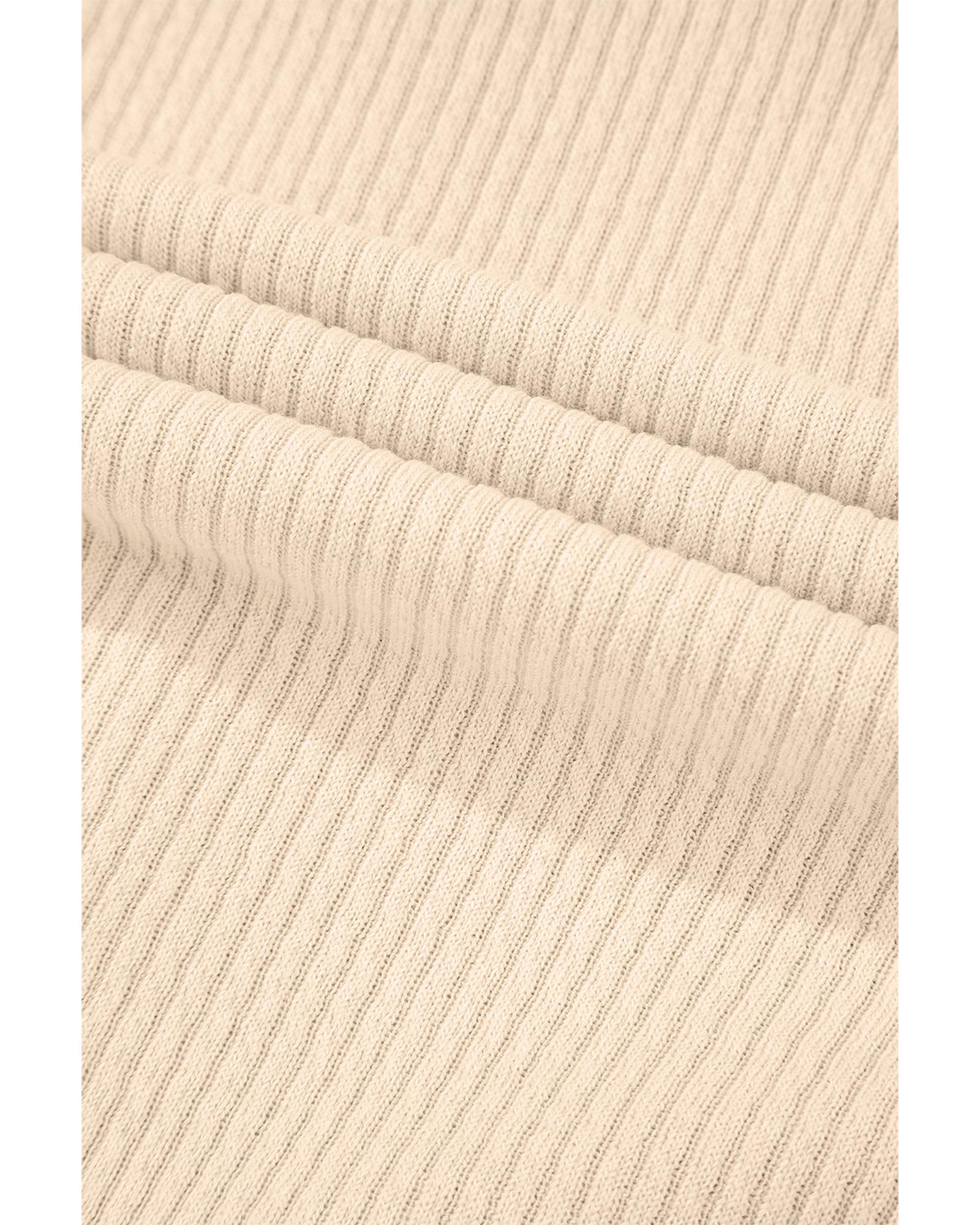 Apricot Solid Color Corduroy Buttoned Long Sleeve Shacket - M