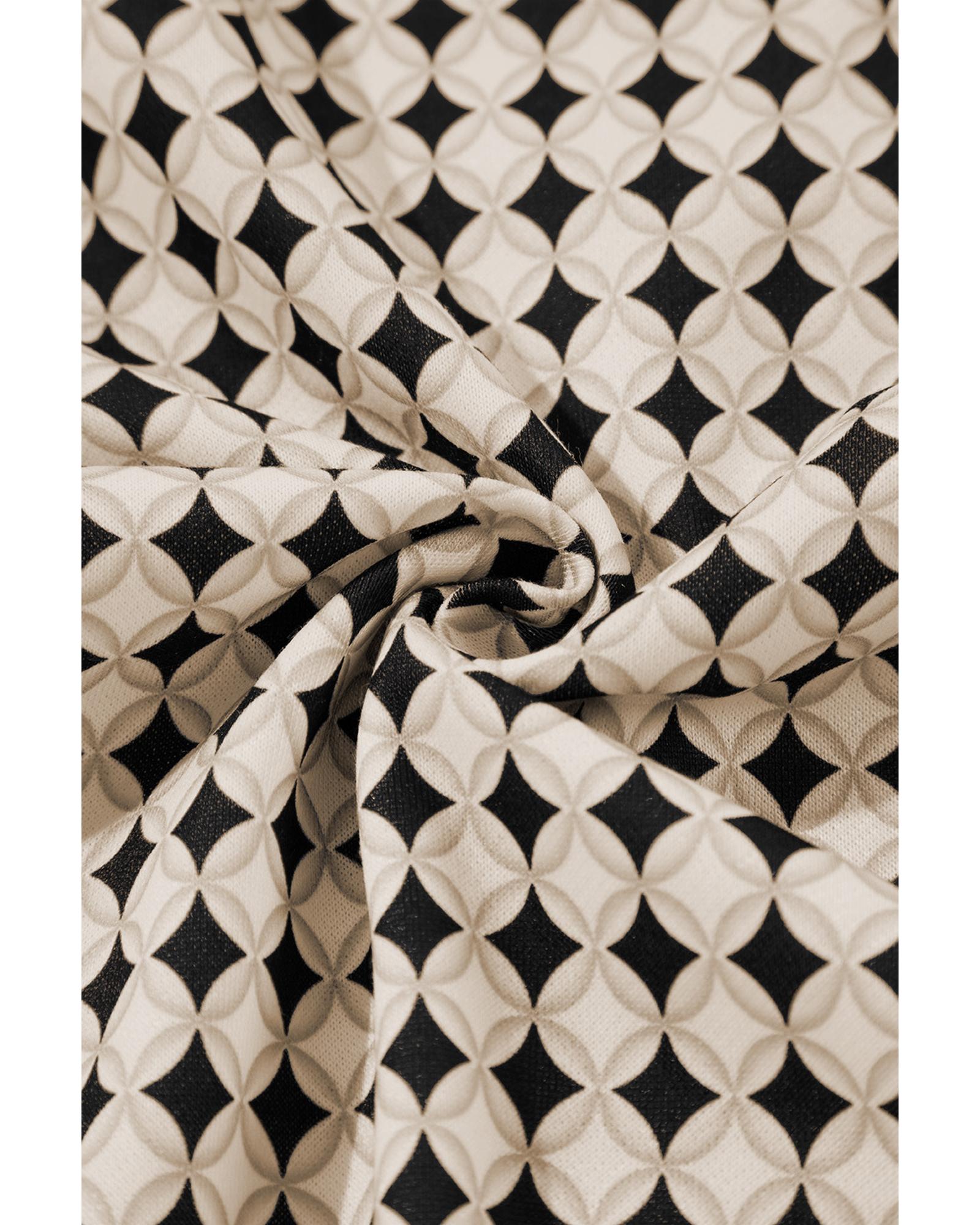 Black Plus Size Two Tone Contrast Collared Pullover Sweatshirt - 2X